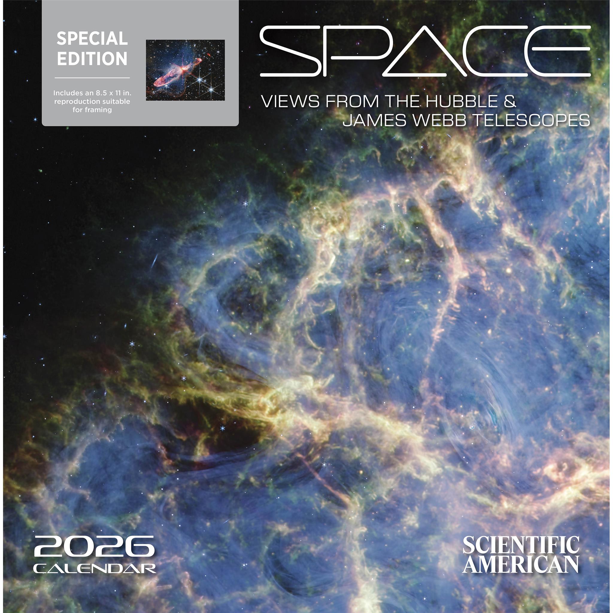 Space Views 2026 Deluxe Special Edition Wall Calendar with Print