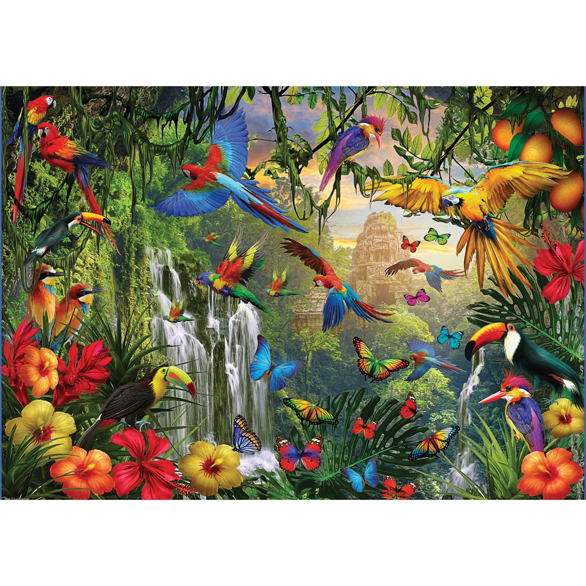 Tropical Bird Paradise Oversize 500 Piece Puzzle