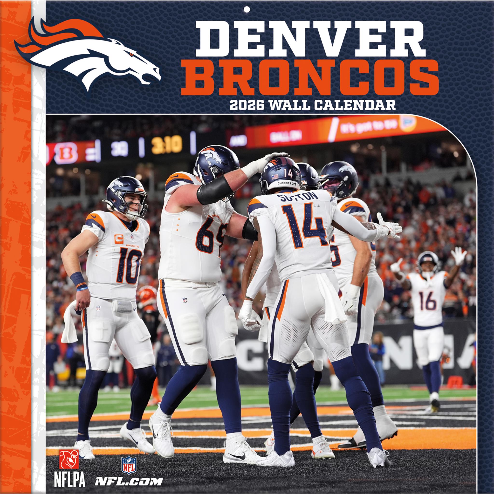 NFL Denver Broncos 2026 Wall Calendar - Online Only
