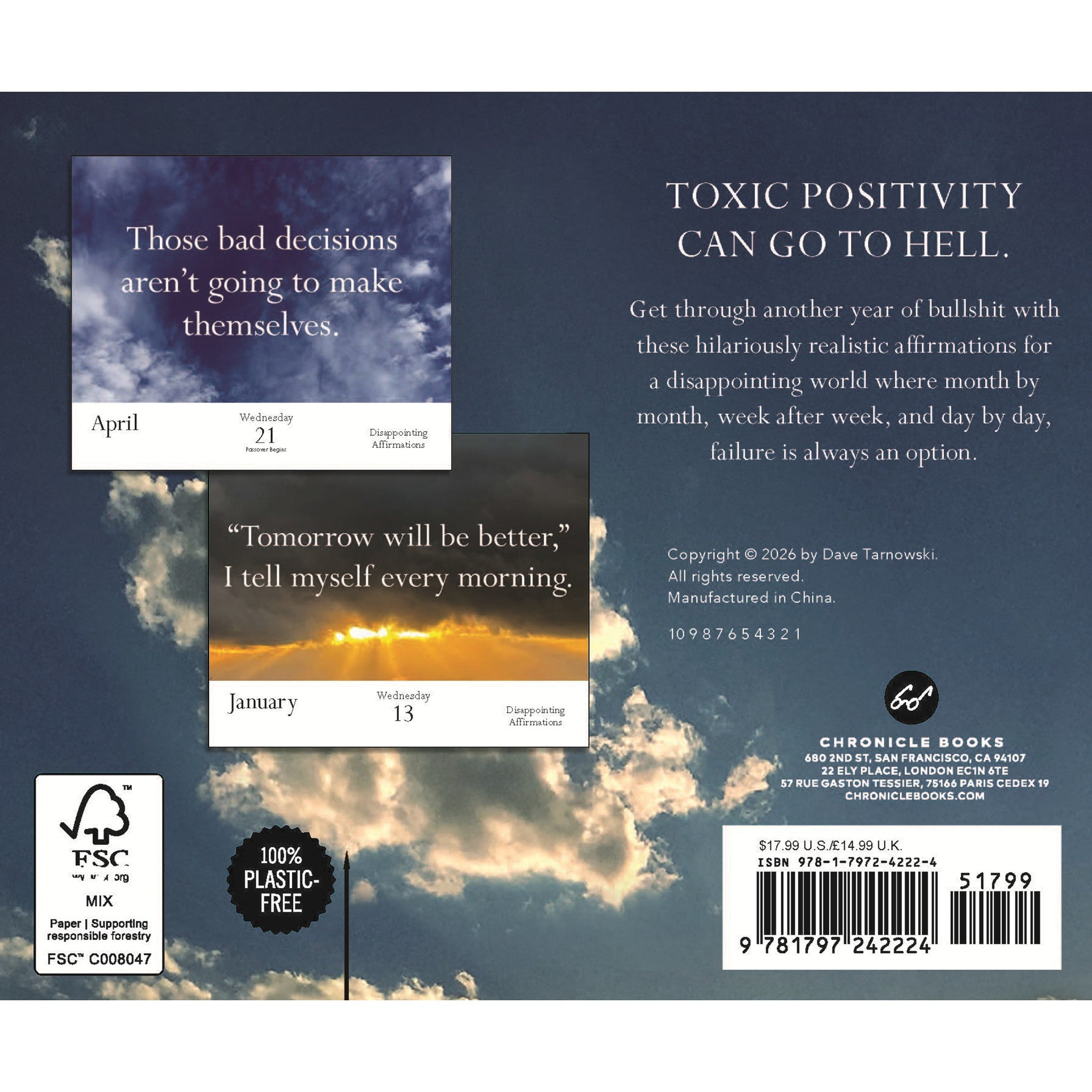 Disappointing Affirmations 2027 Box Calendar