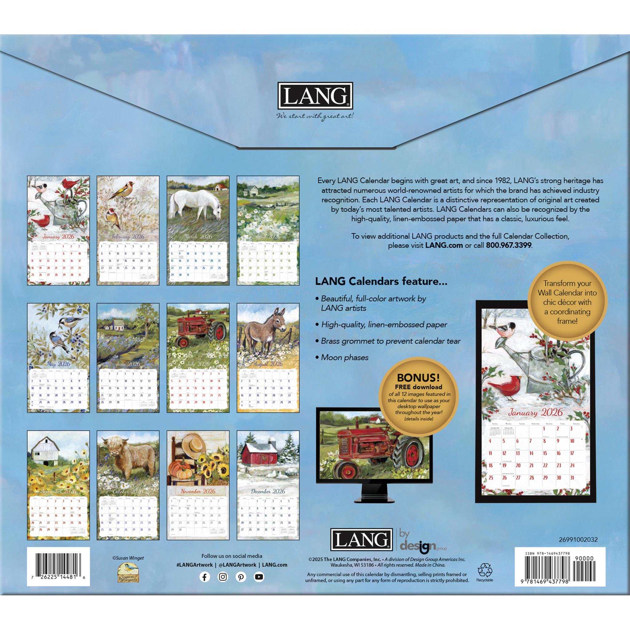 Fields Of Home 2026 Deluxe Wall Calendar - Online Only
