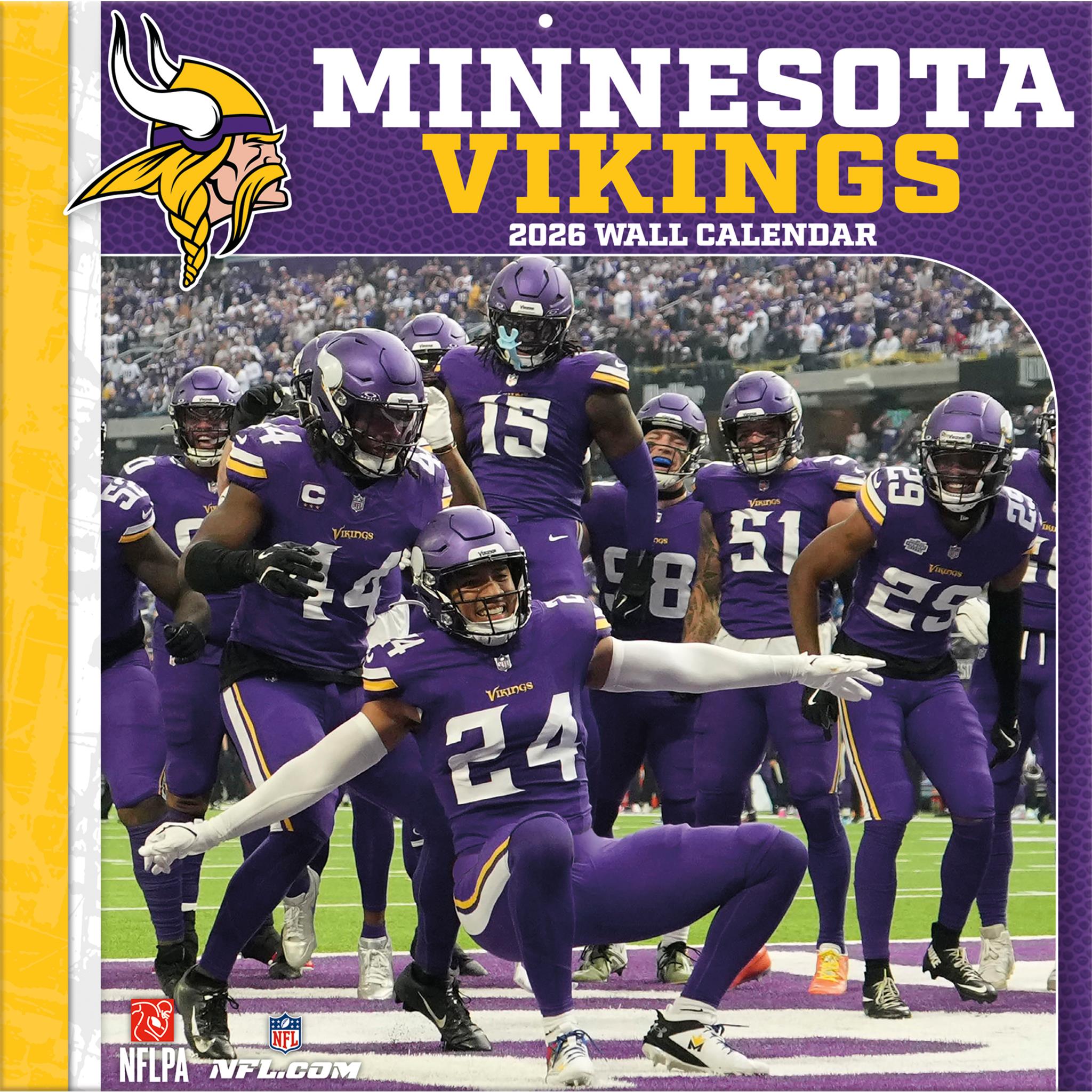 NFL Minnesota Vikings 2026 Wall Calendar