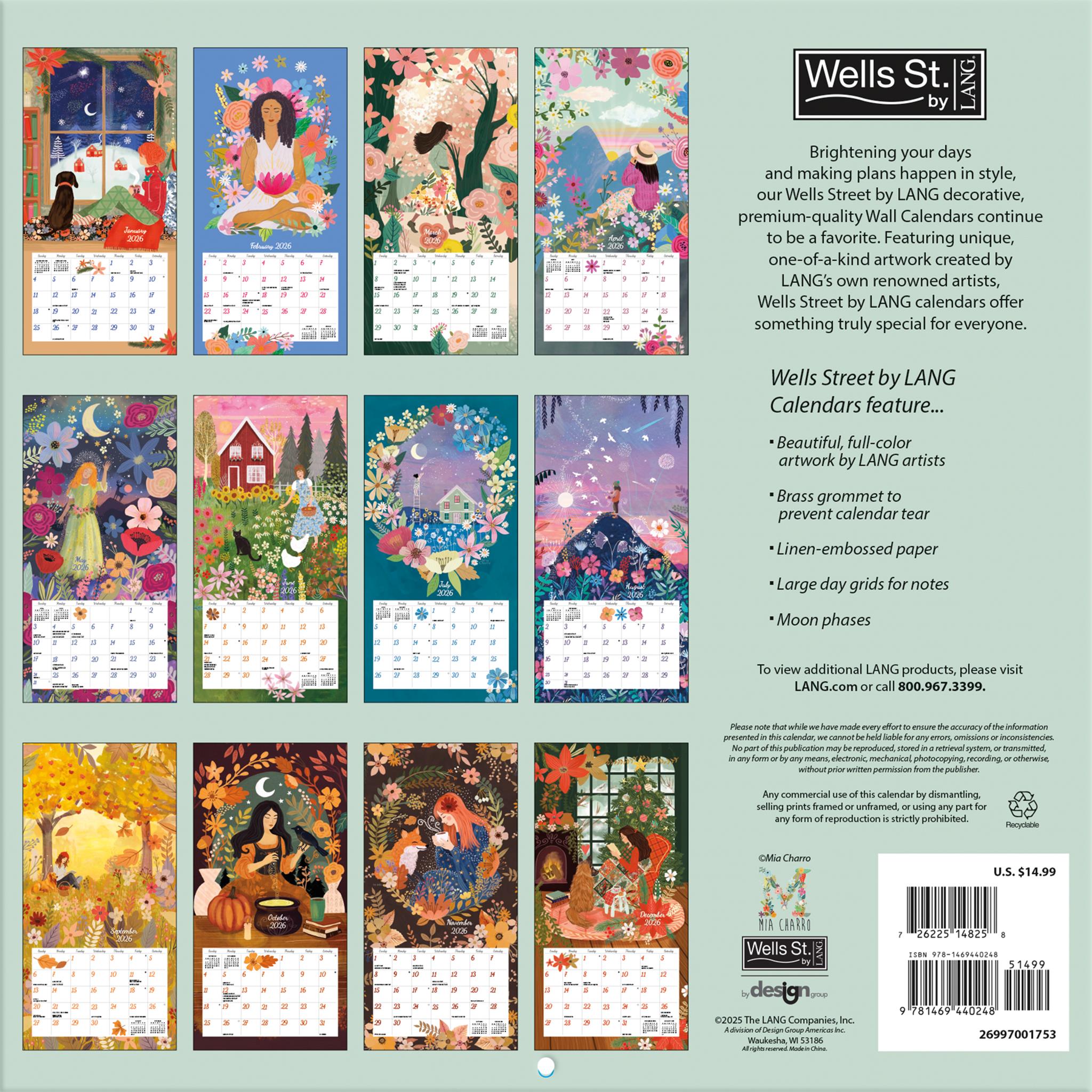 Dream, Wander, Discover 2026 Wall Calendar - Online Only