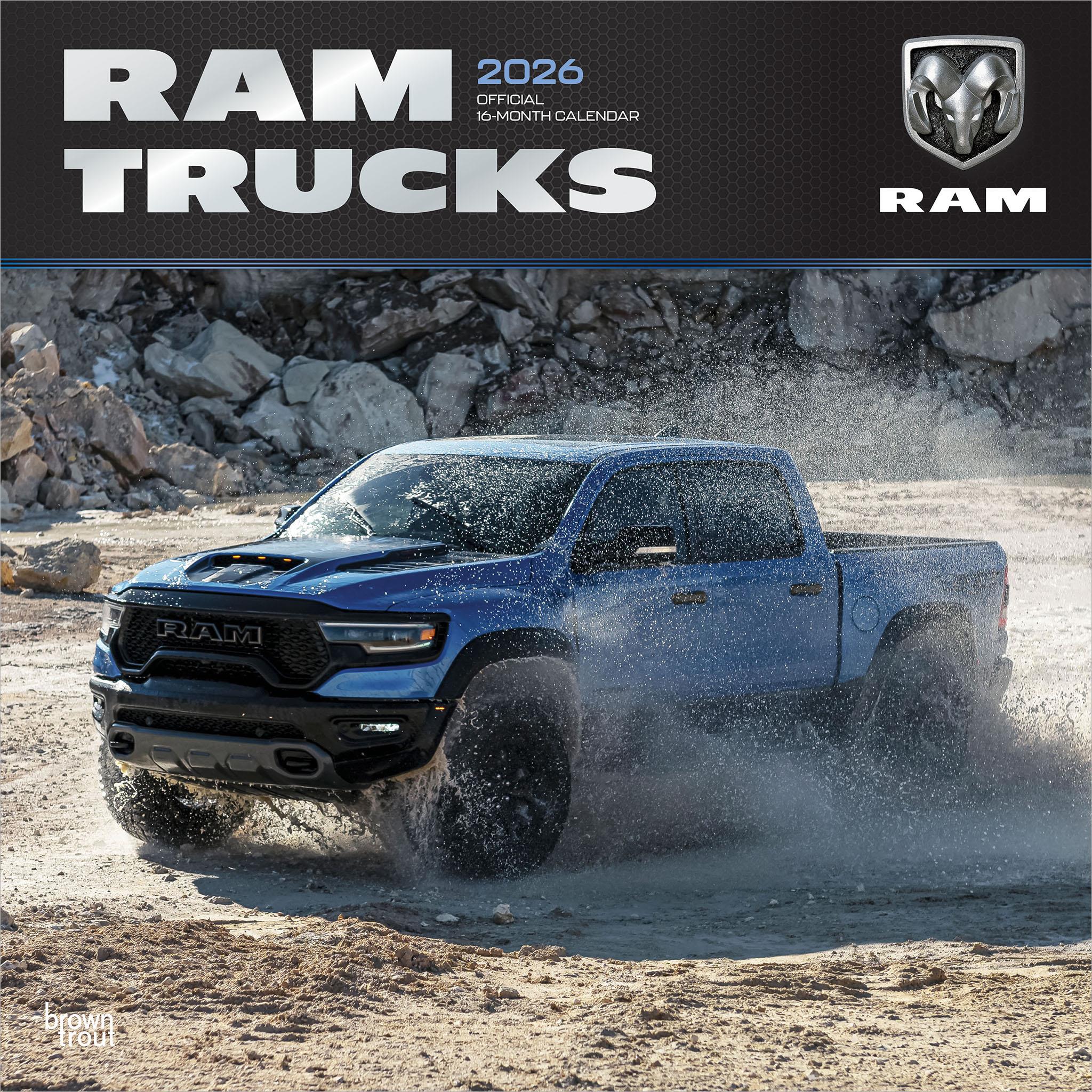 Dodge Ram Trucks 2026 Wall Calendar
