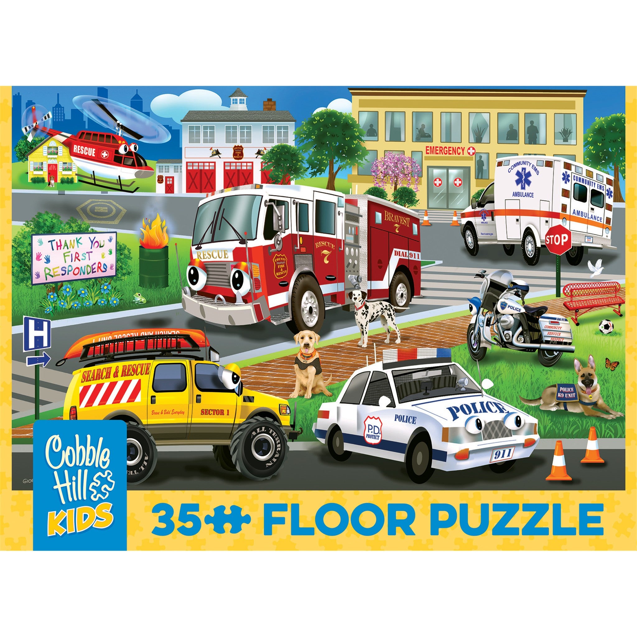 First Responders 35 Piece Floor Puzzle - Online Only