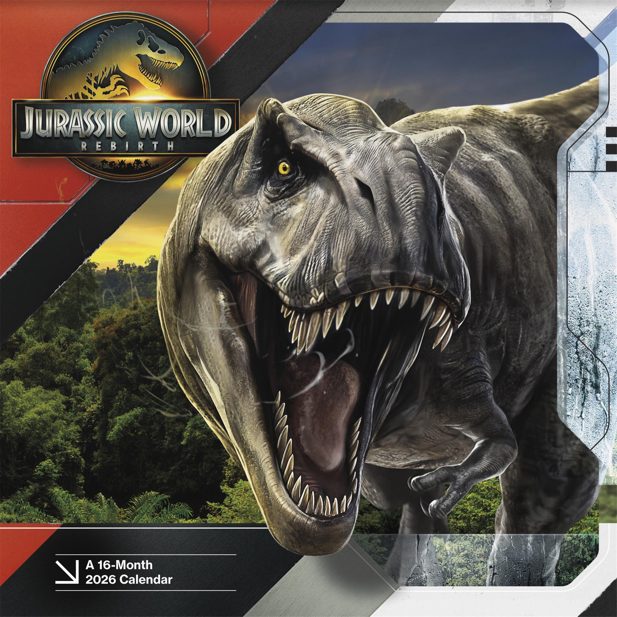 Jurassic World Wall 4 2026 Calendar