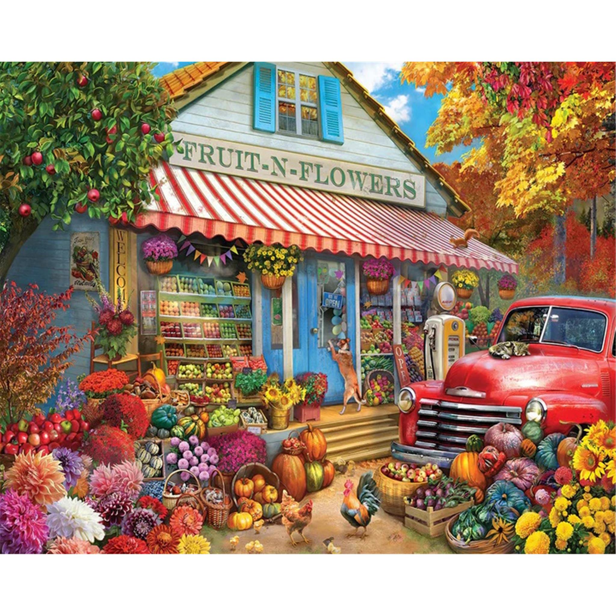 Fruit N Flowers 1000 Piece Puzzle - Calendar Club Canada