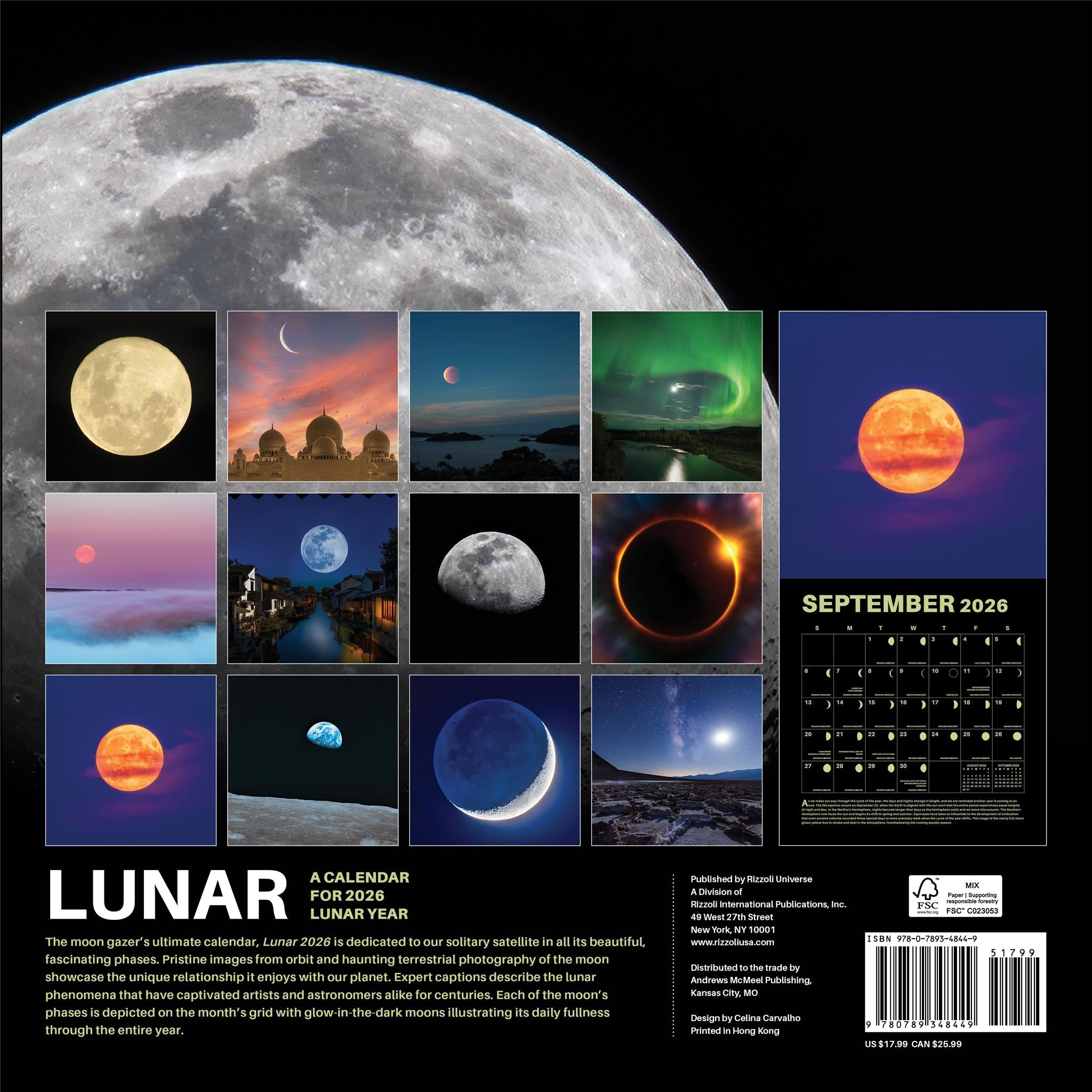 Lunar 2026 Wall Calendar