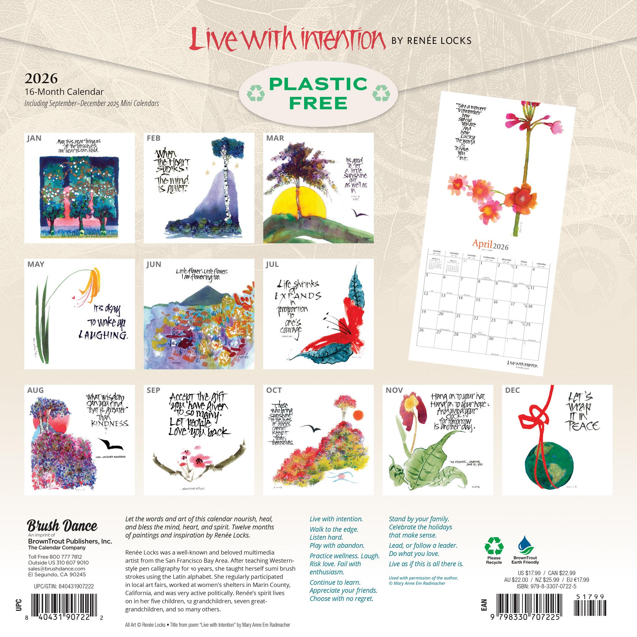 Live With Intention 2026 Wall Calendar