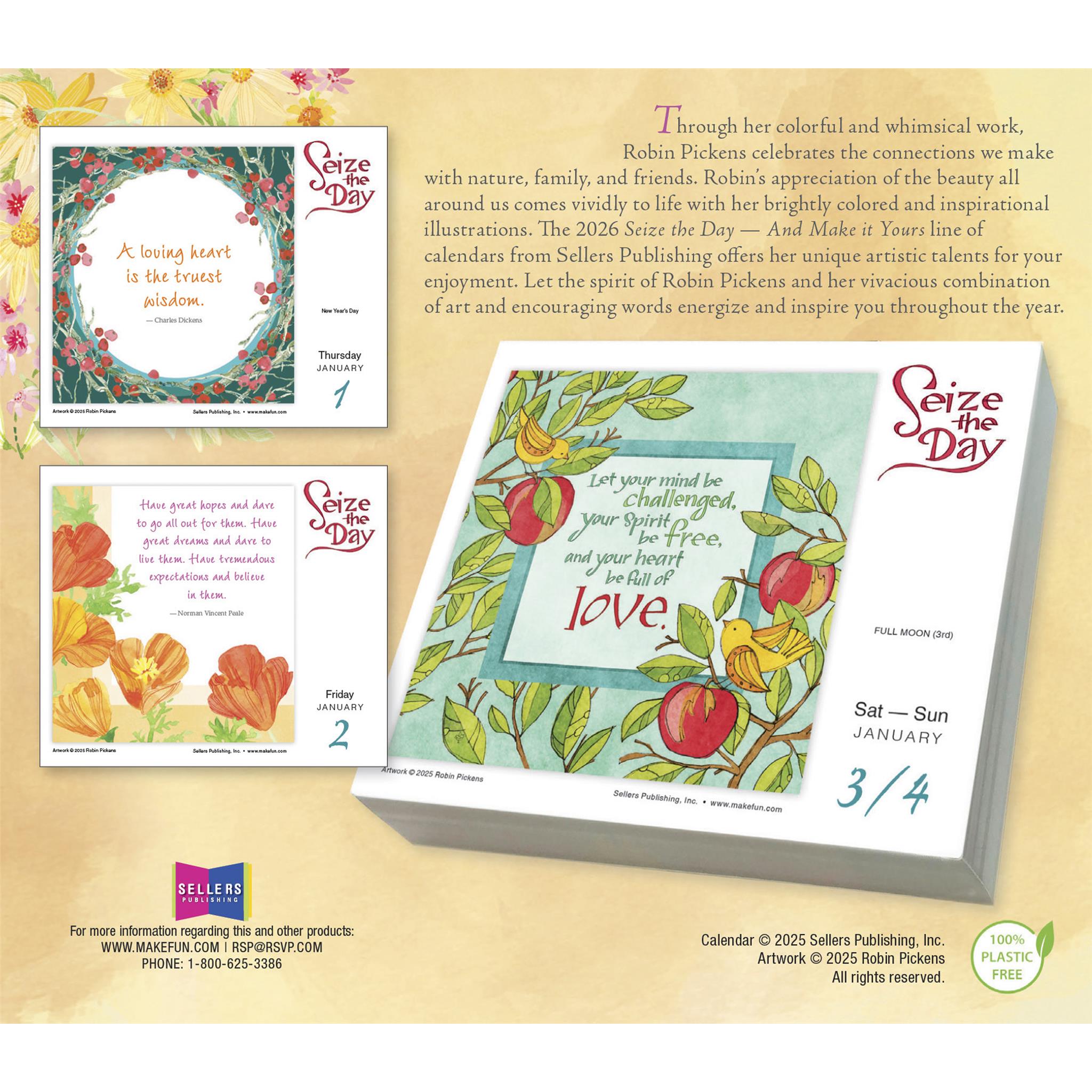 Seize The Day And Make It Yours 2026 Box Calendar