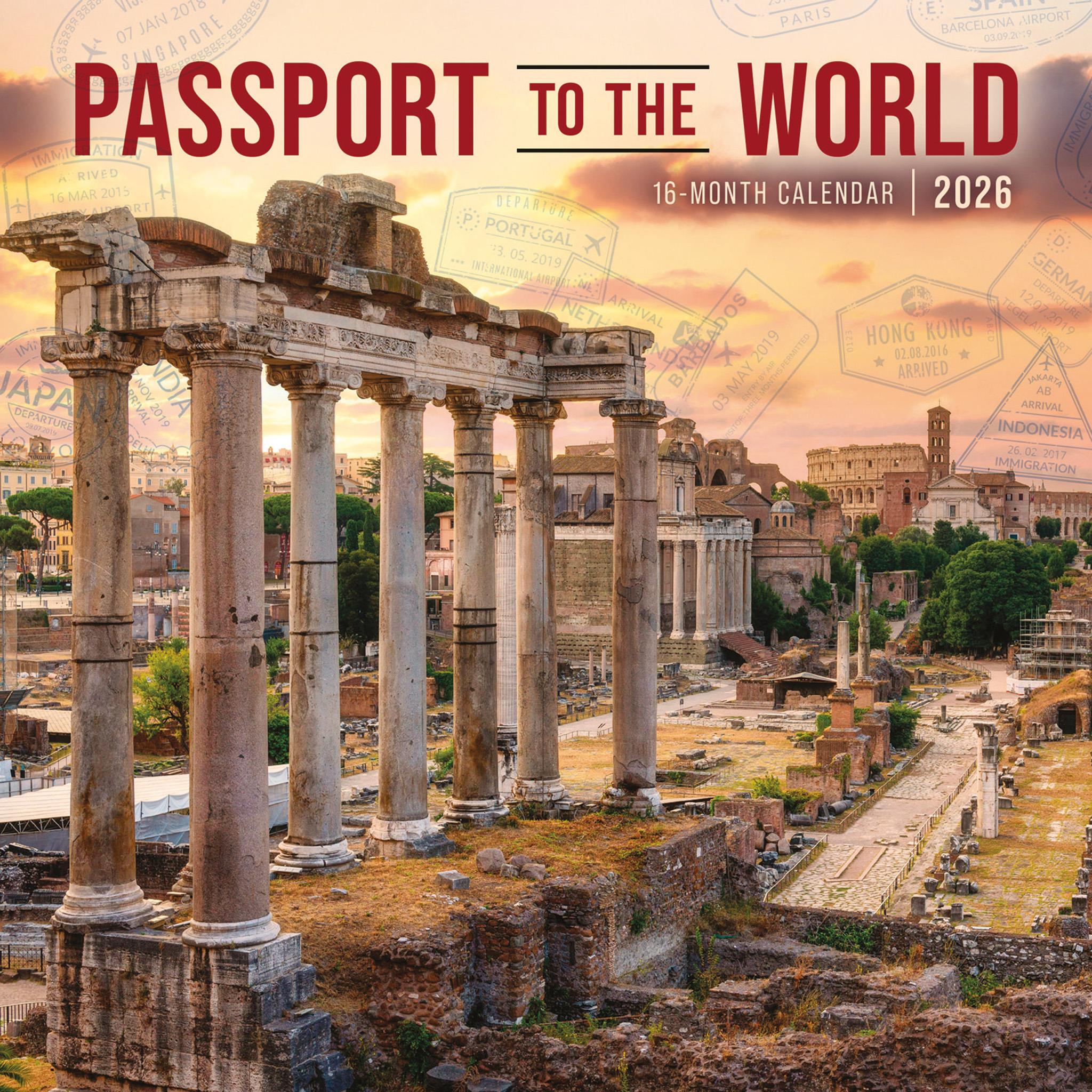 Passport To The World 2026 Mini Calendar