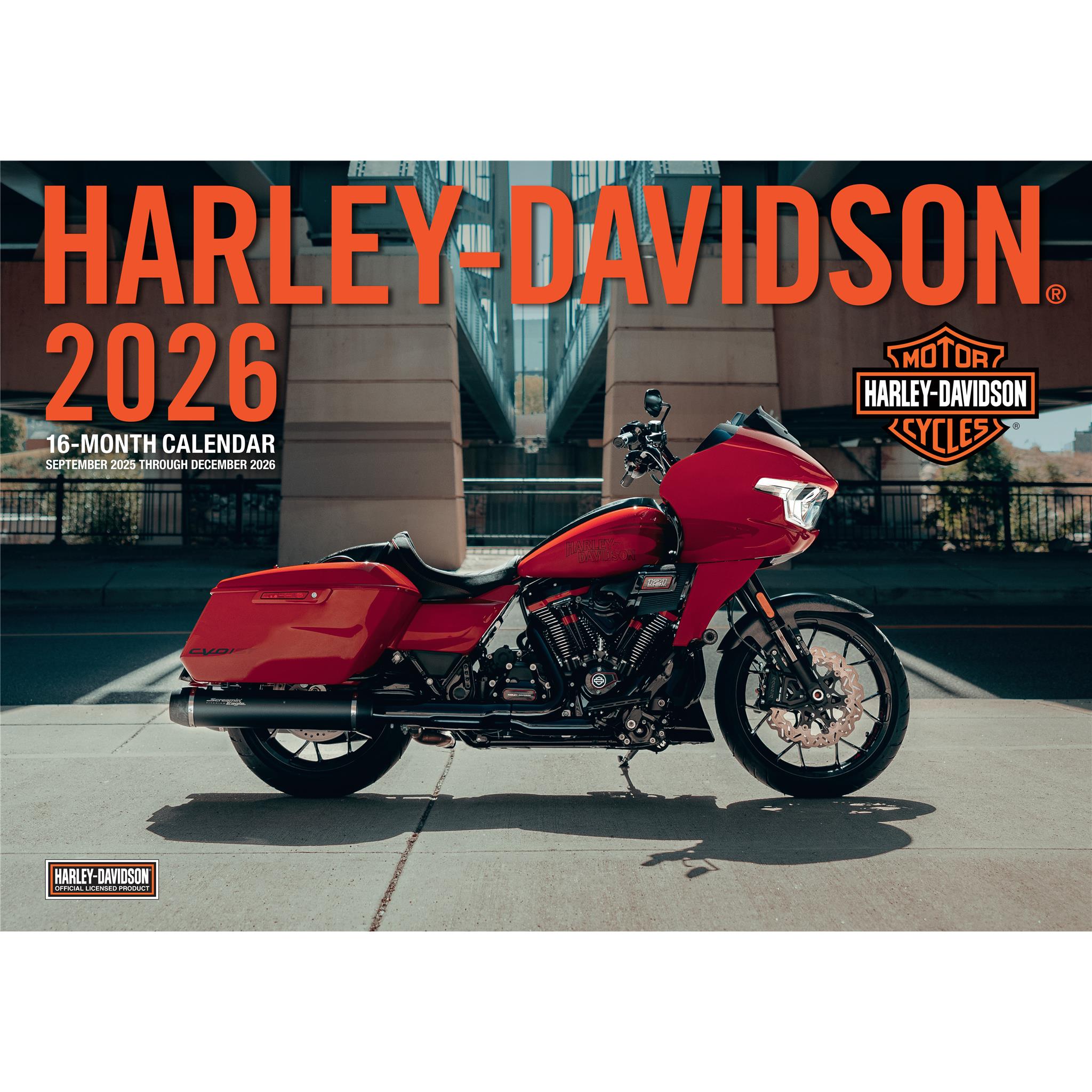 Harley Davidson 2026 Deluxe Wall Calendar