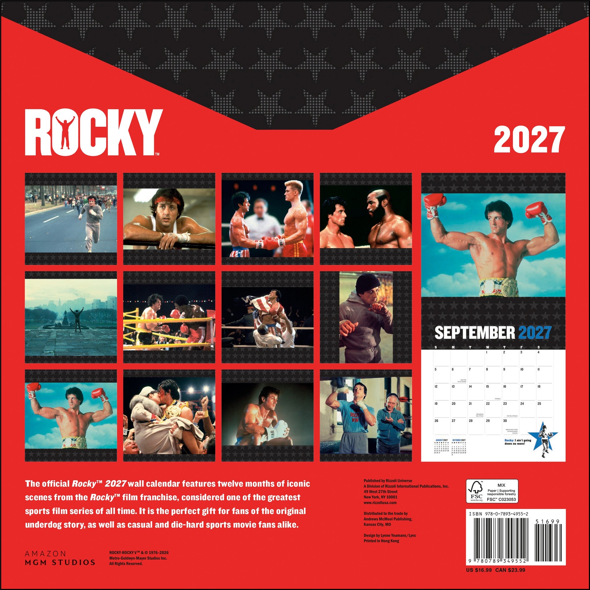 Rocky 2027 Wall Calendar - Online Only
