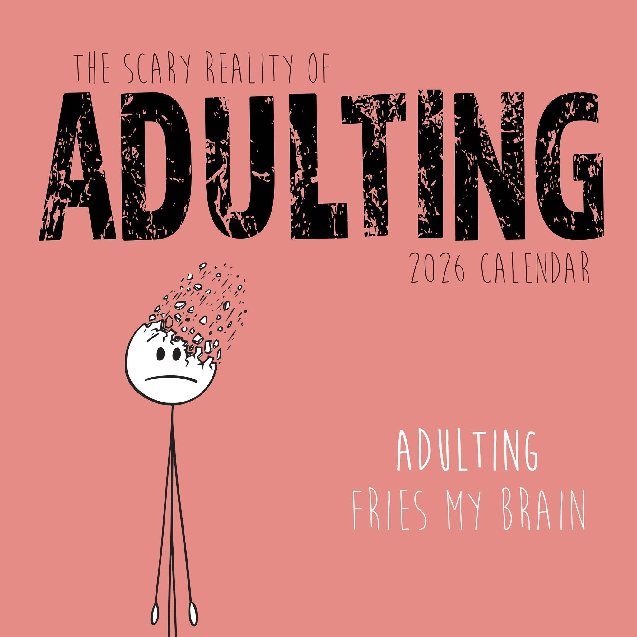Scary Reality Of Adulting 2026 Wall Calendar