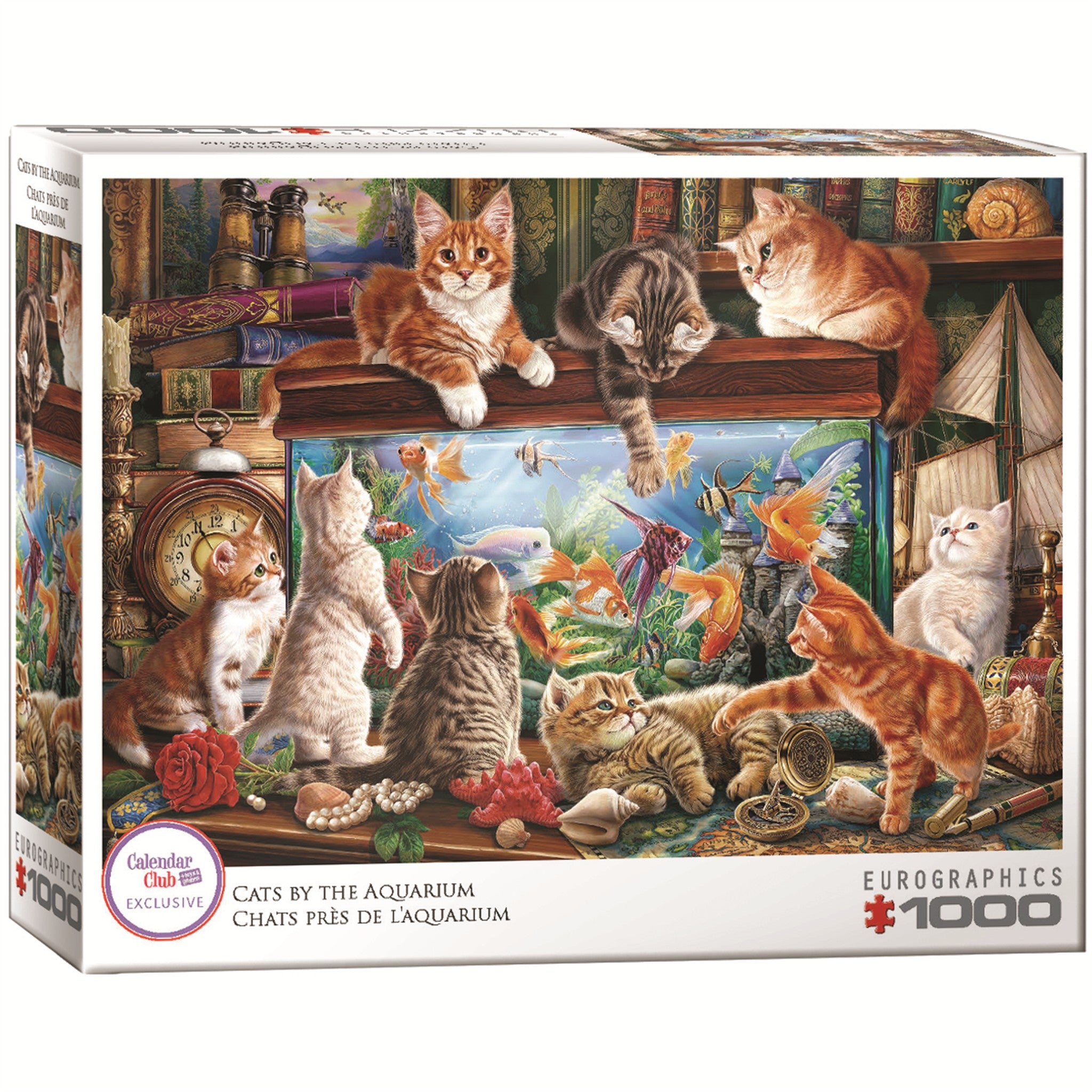 Cats by the Aquarium 1000 Piece Puzzle