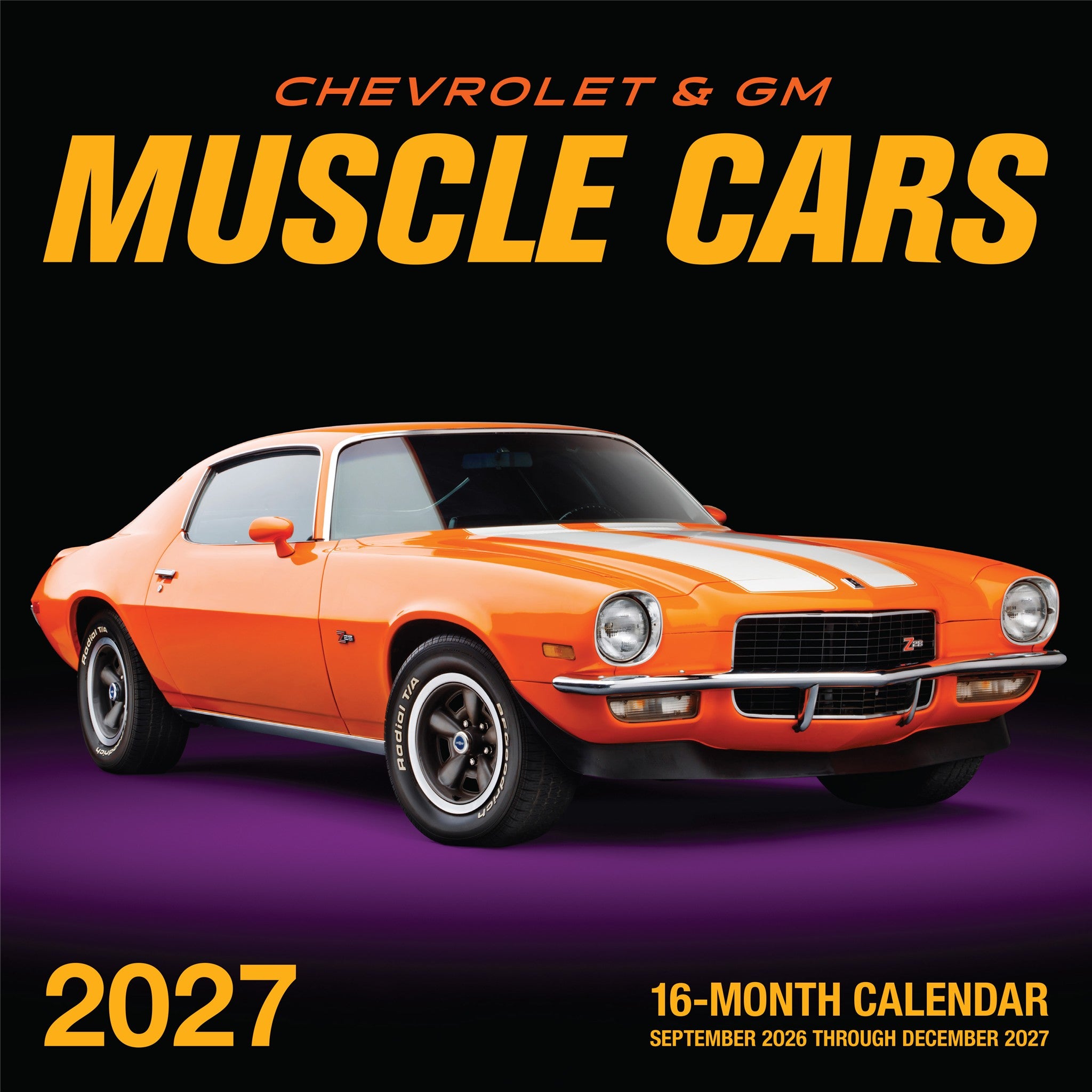 Chevrolet and GM Muscle Cars 2027 Wall Calendar