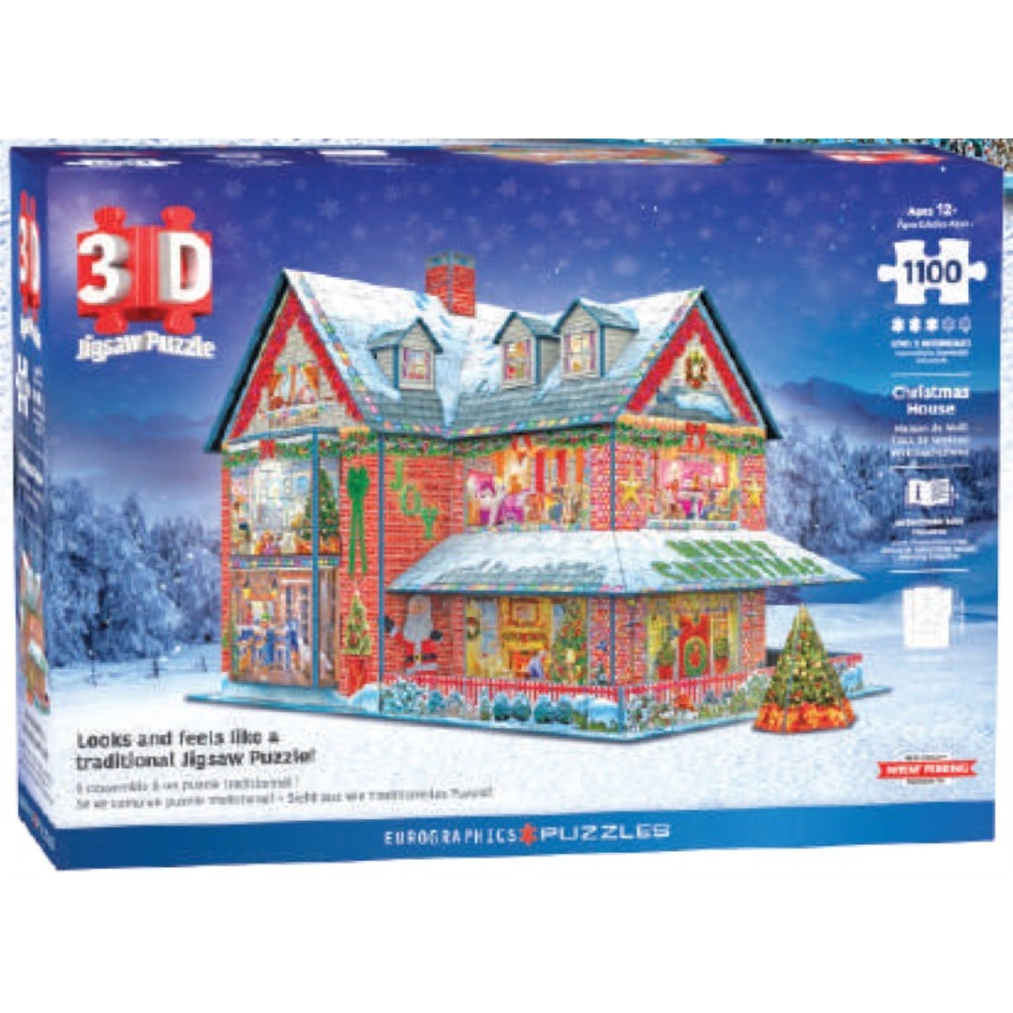 Christmas House 1100 Piece 3D Puzzle