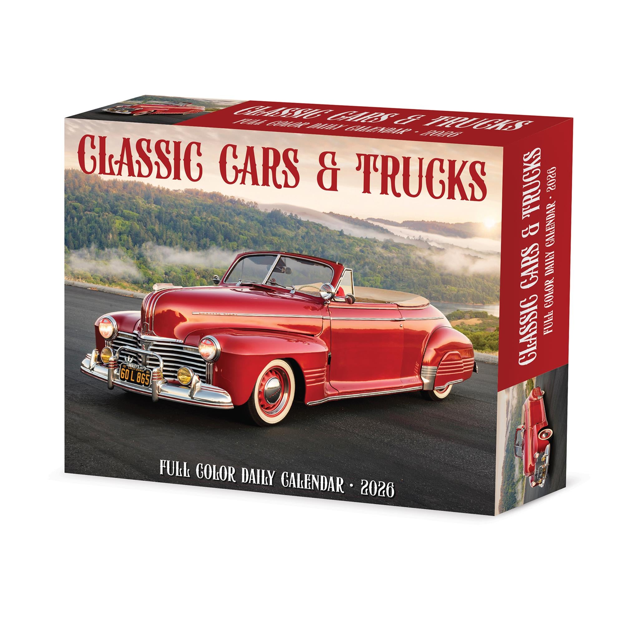 Classic Cars And Trucks 2026 Box Calendar packaging image