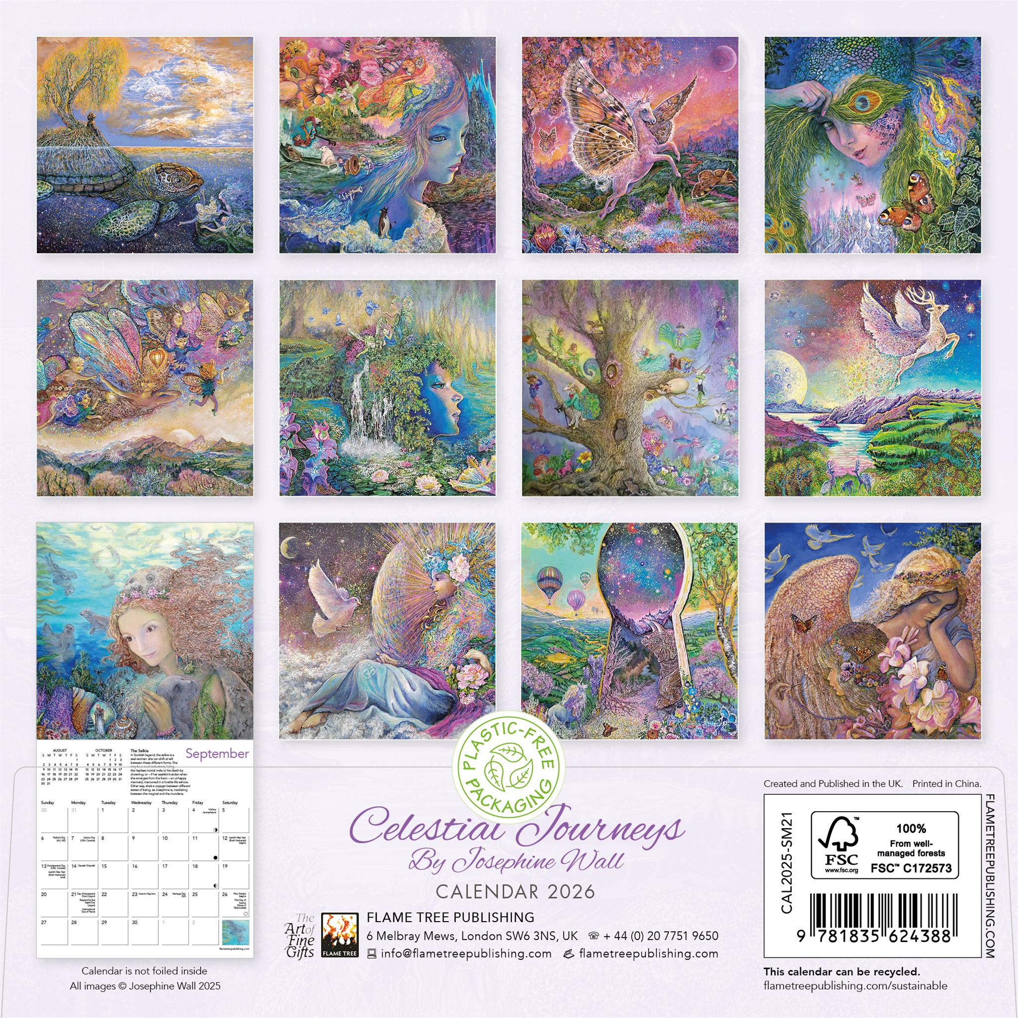 Celestial Journeys By Josephine Wall 2026 Mini Calendar