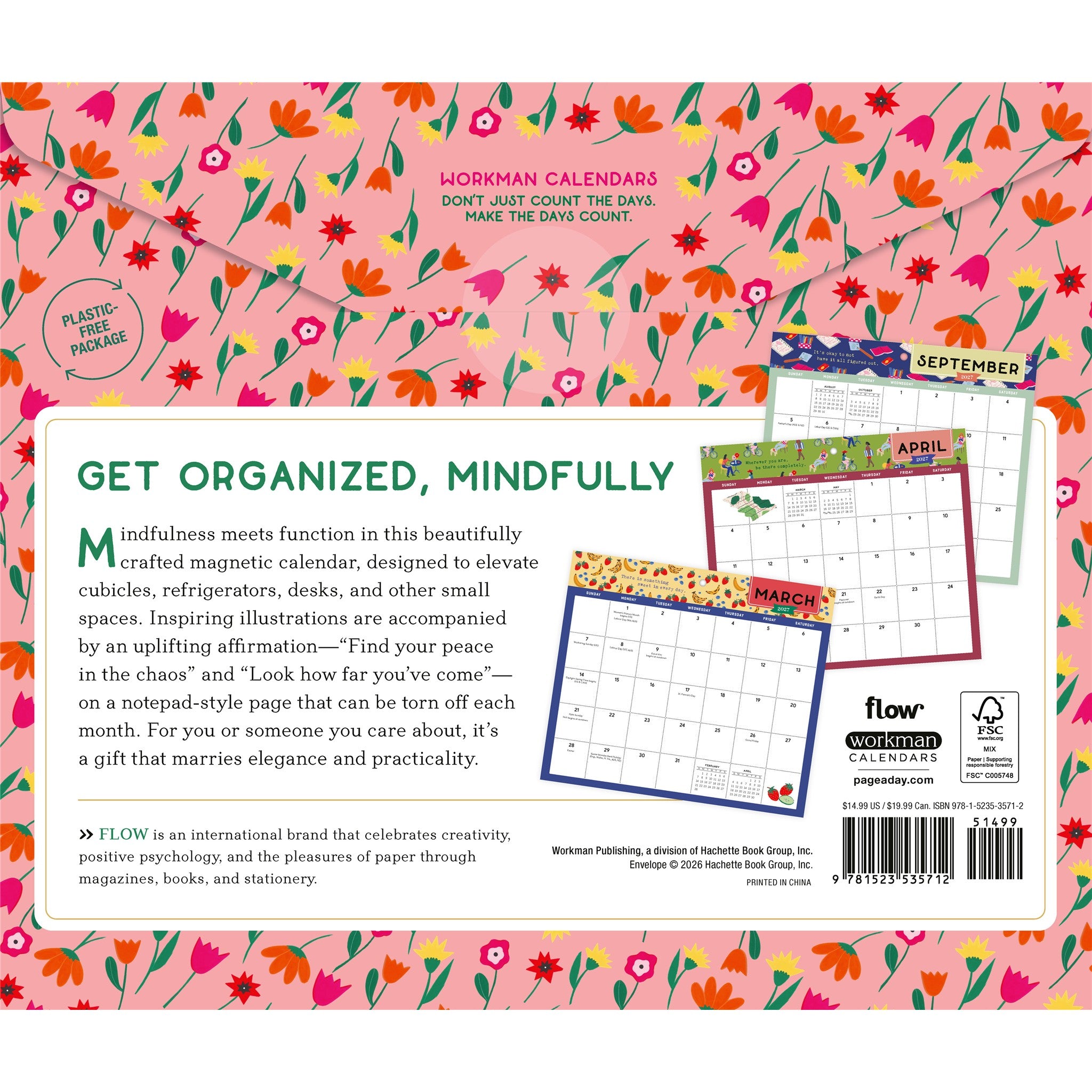 Go with the Flow 2027 Mini Magnetic Wall Calendar - Online Only