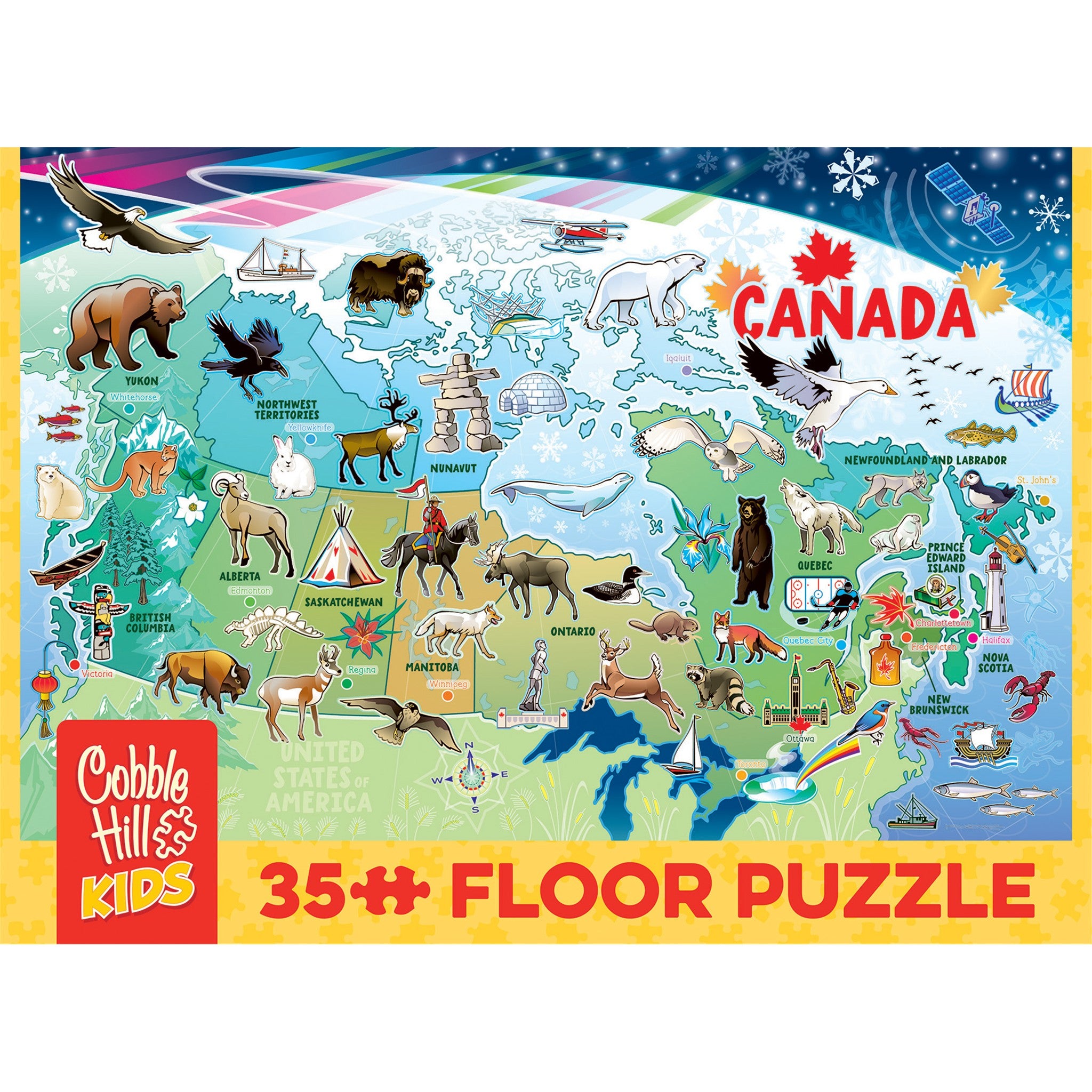 Map of Canada 35 Piece Floor Puzzle - Online Only