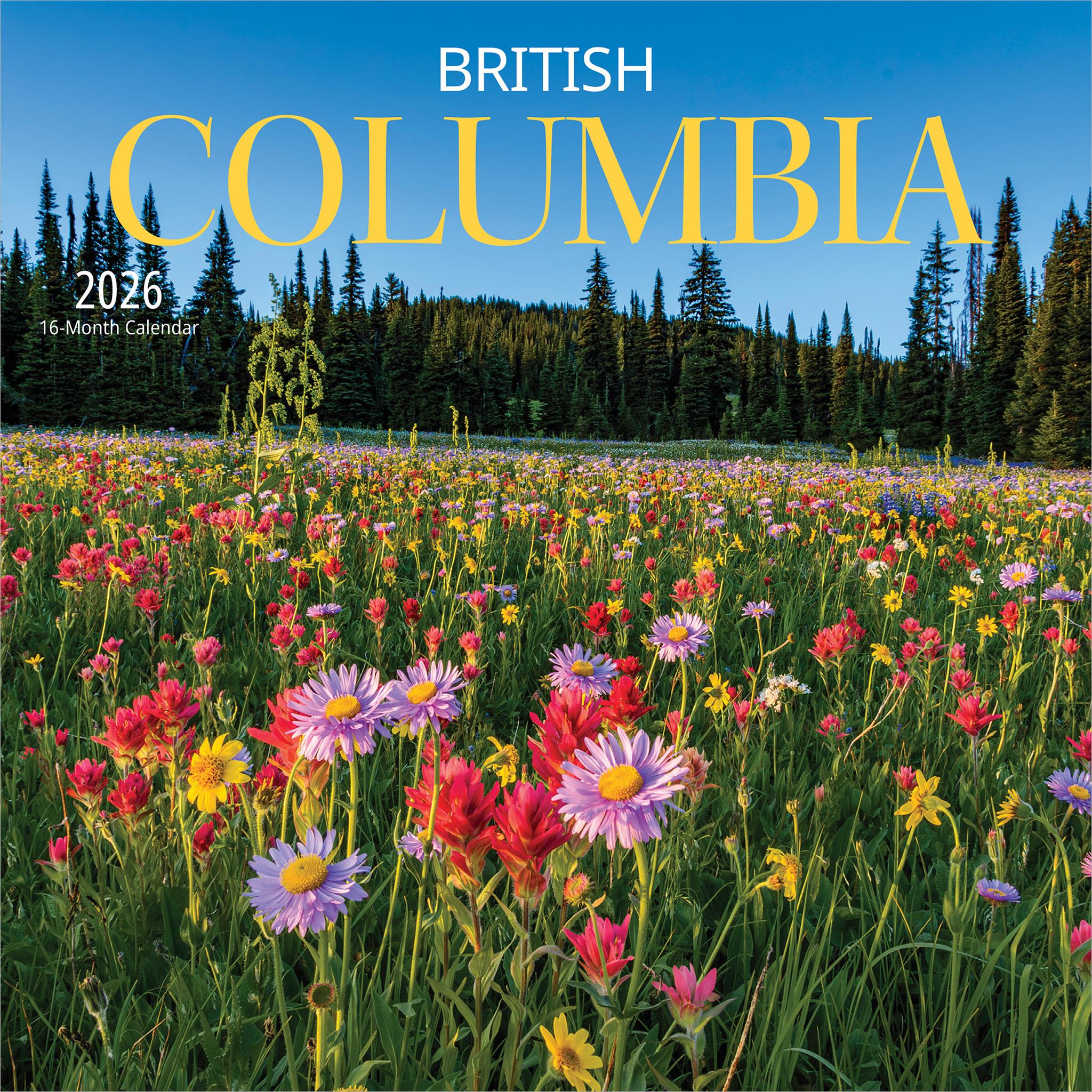 British Columbia 2026 Mini Calendar