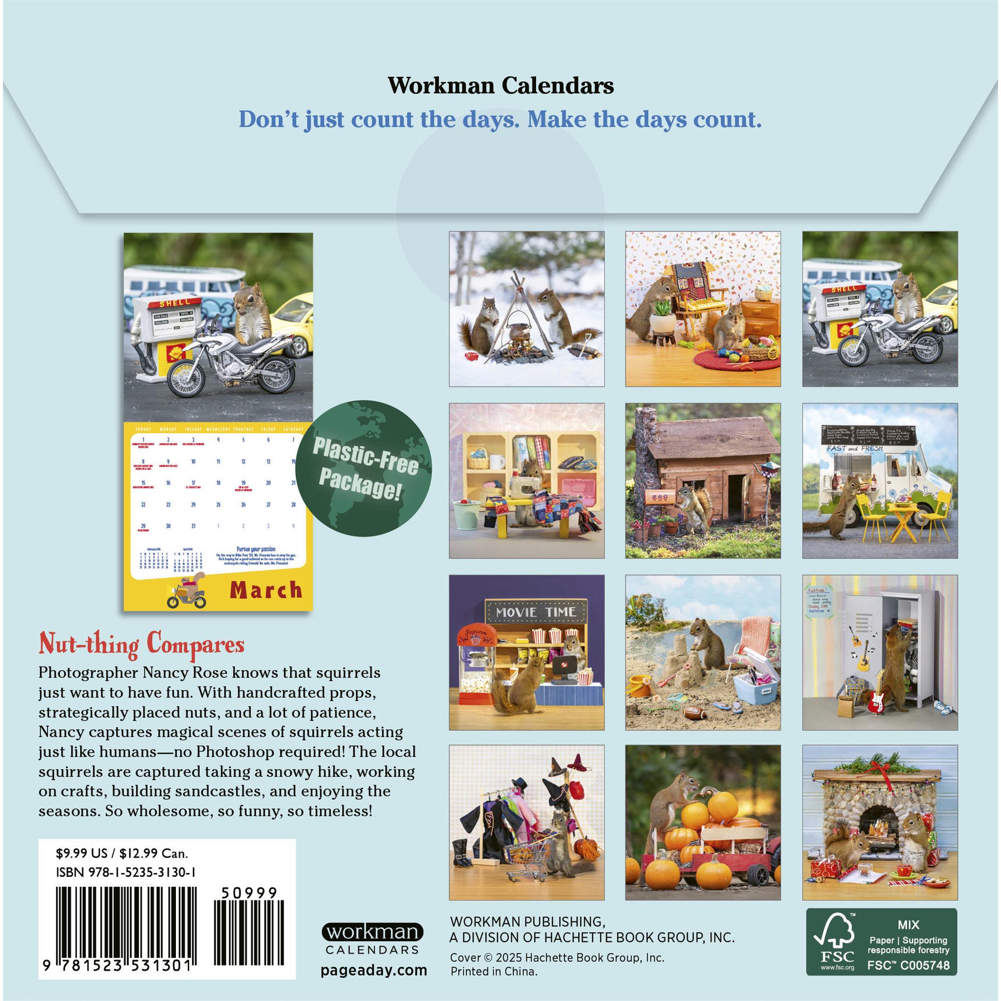 Secret Life Of Squirrels 2026 Mini Calendar