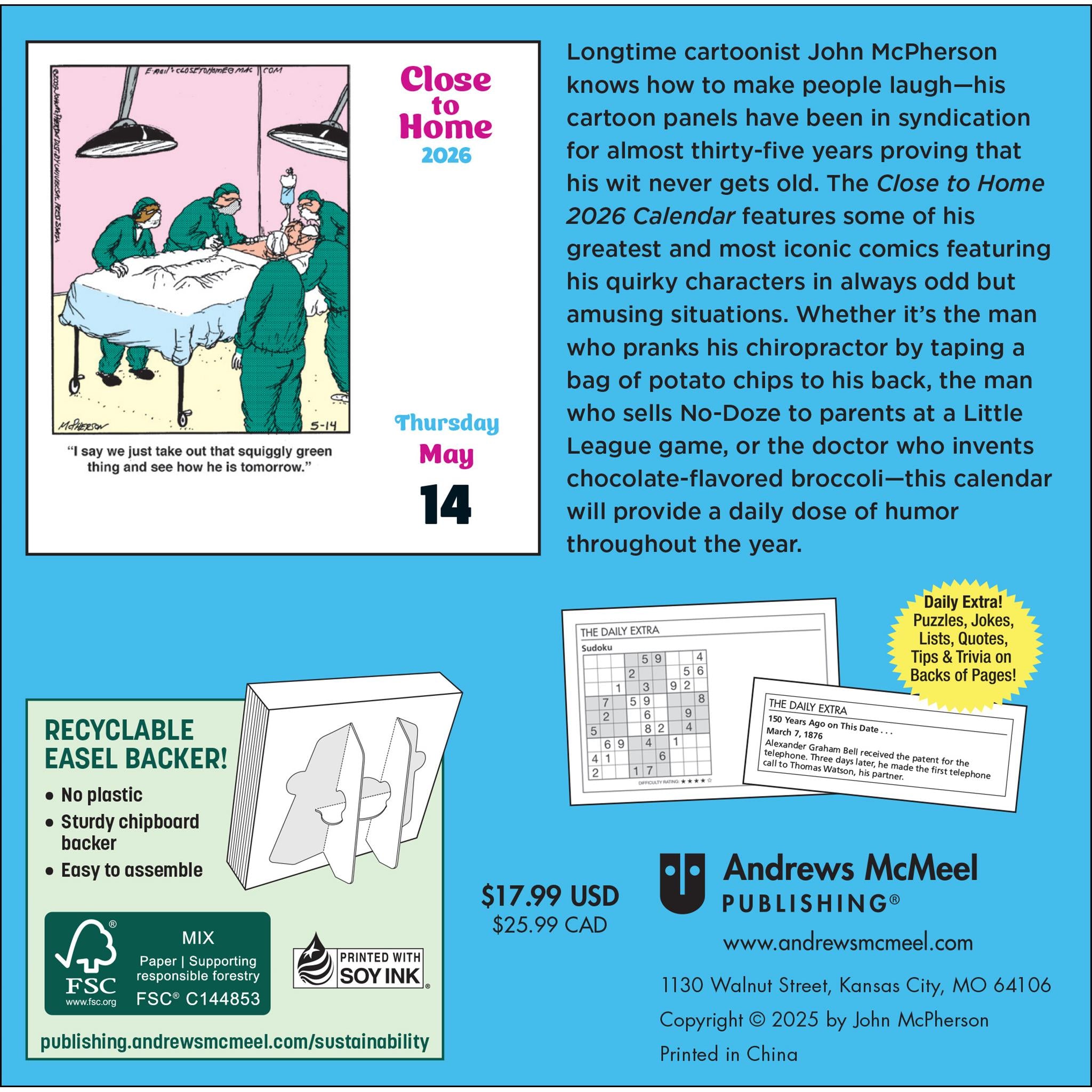 Close To Home 2026 Box Calendar - Online Only