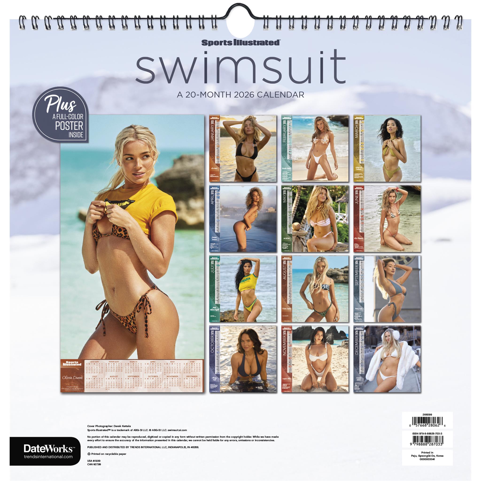Sports Illustrated Swimsuit Deluxe 2026 Wall Calendar - Online Only