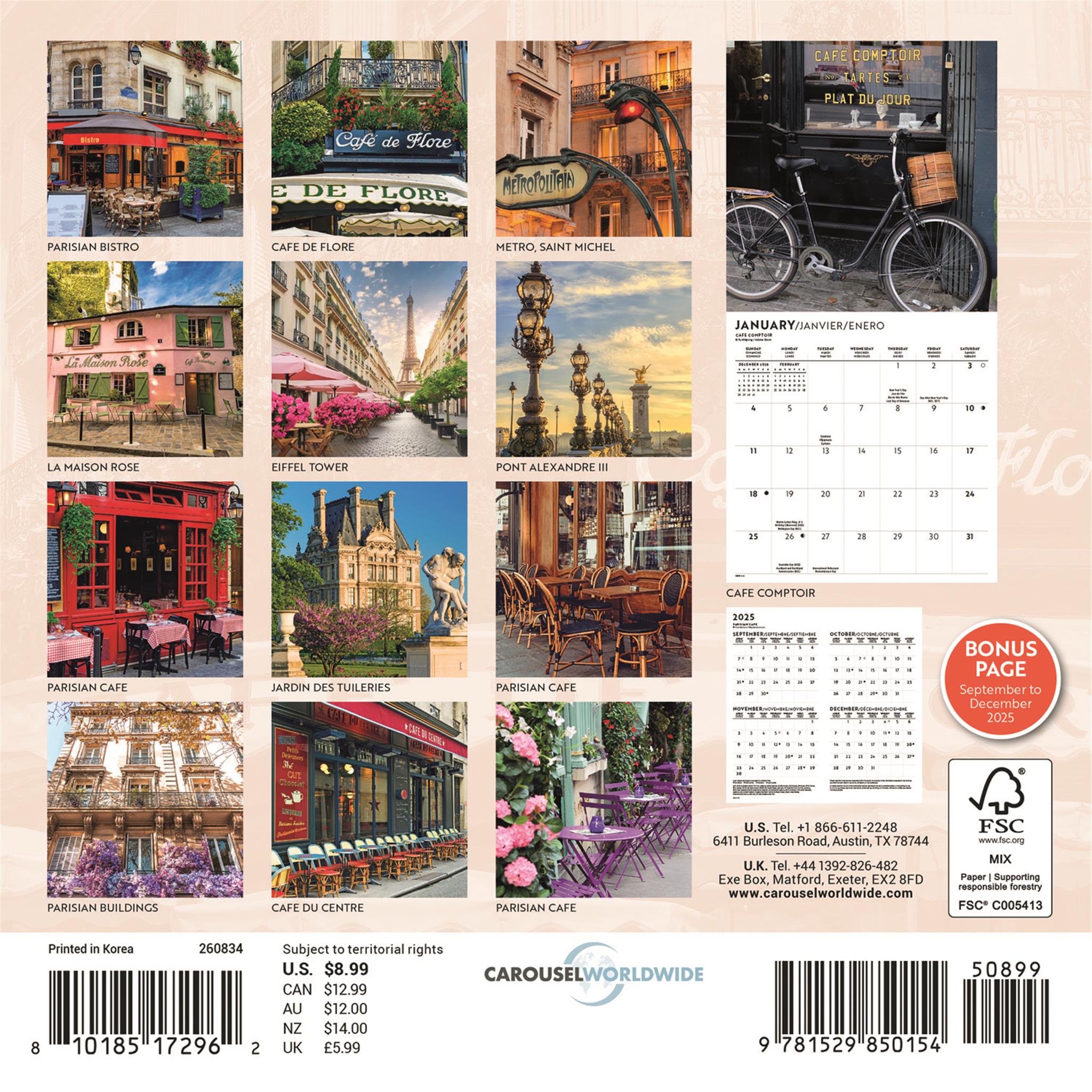 Parisian Lifestyle 2026 Mini Calendar