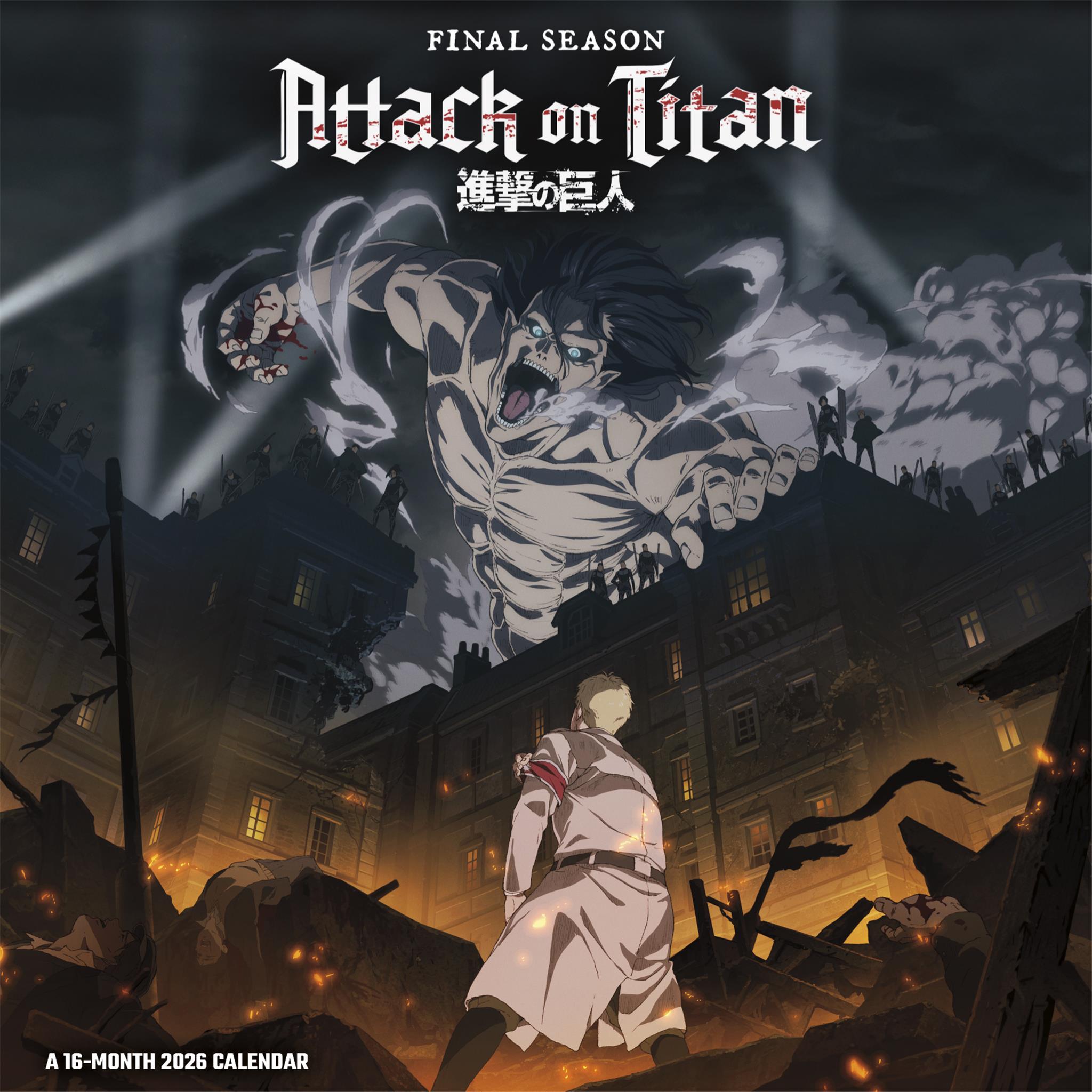 Attack On Titan 2026 Wall Calendar
