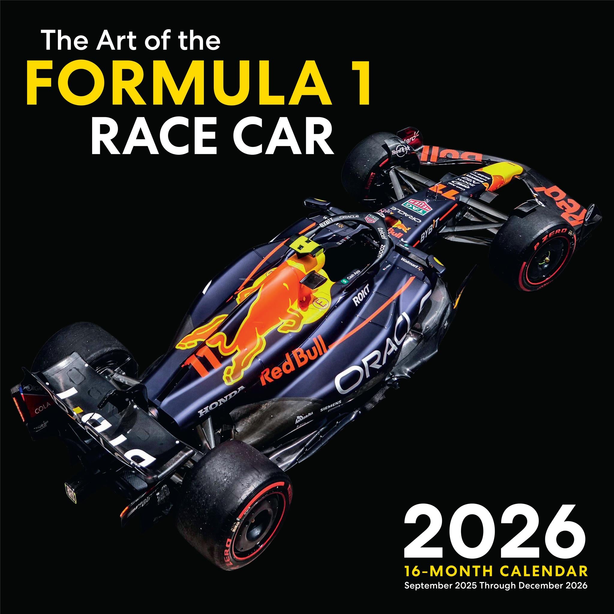 The Art of Formula 1 Race Car 2026 Wall Calendar