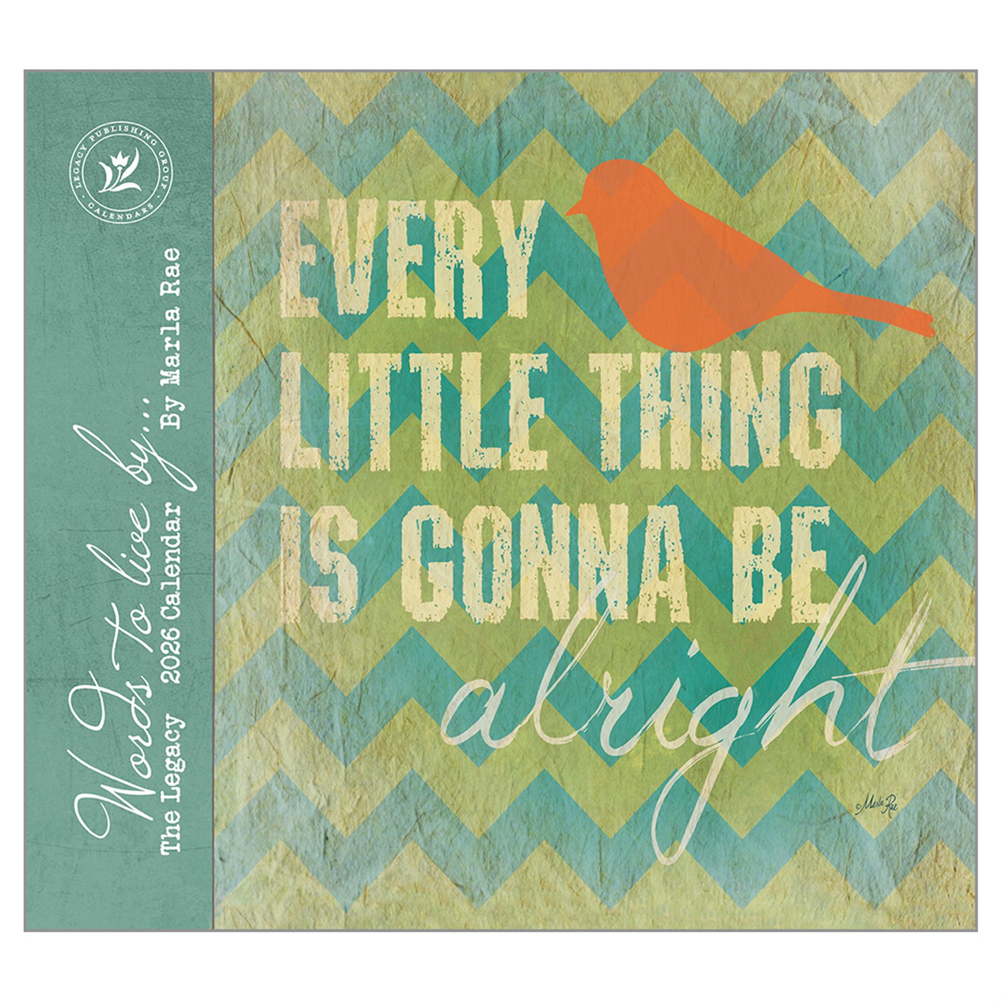 Words To Live By 2026 Deluxe Wall Calendar