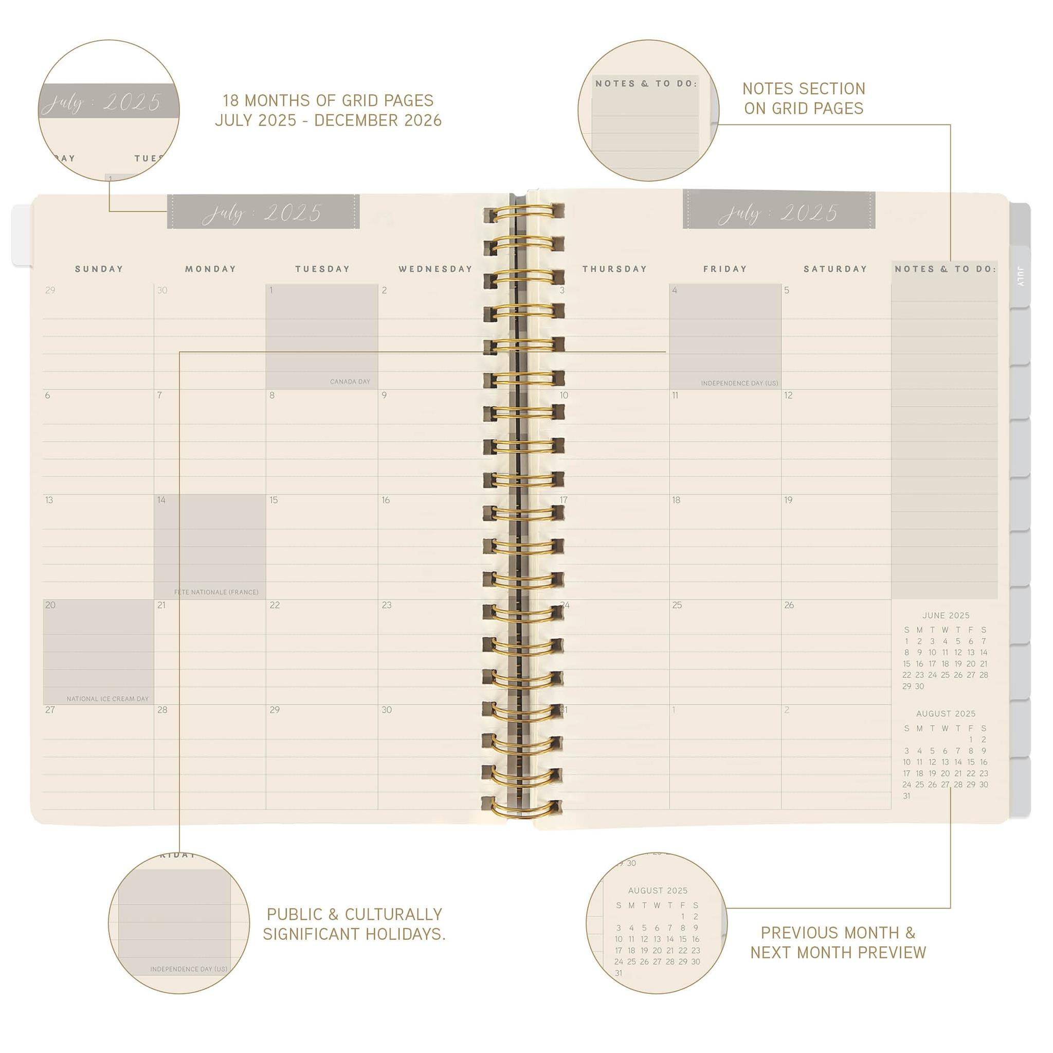Farmhouse Floral 2025-2026 Engagement Calendar