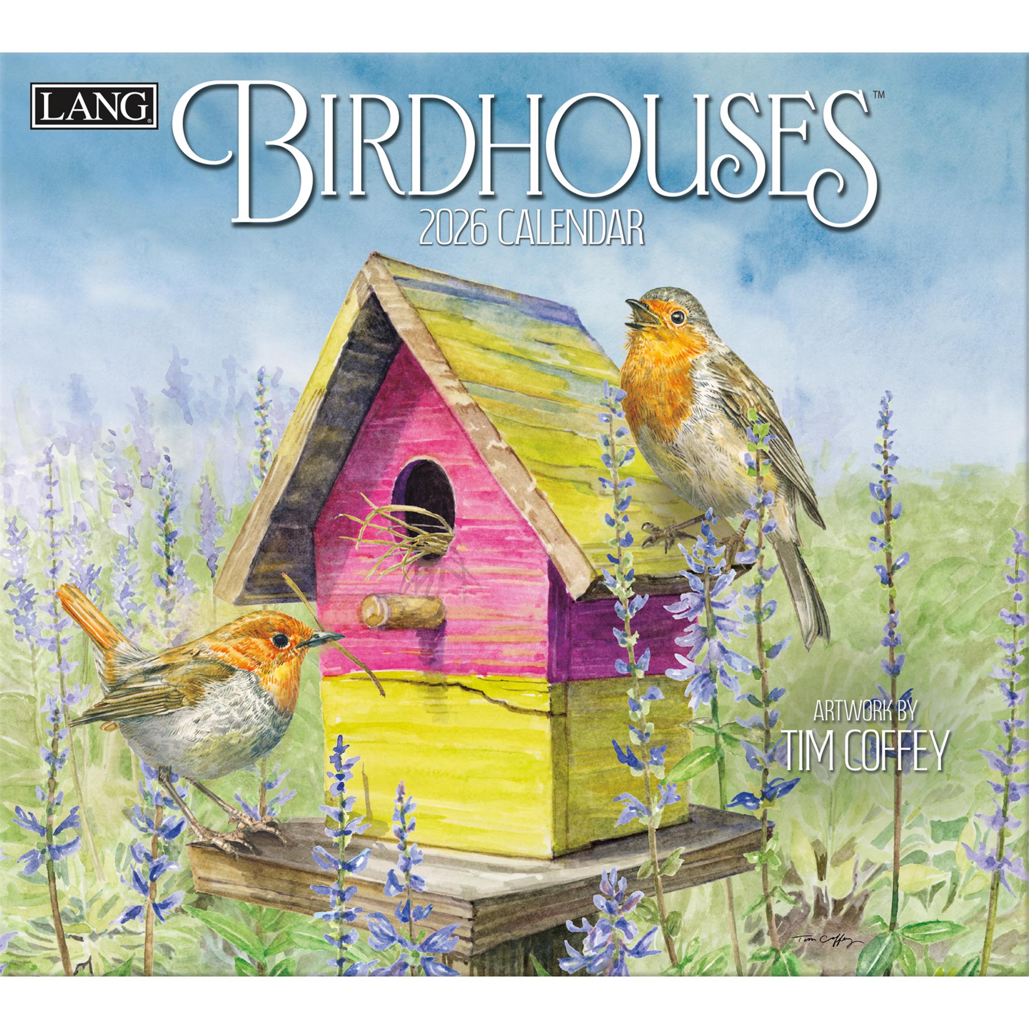 Birdhouses 2026 Deluxe Wall Calendar - Online Only
