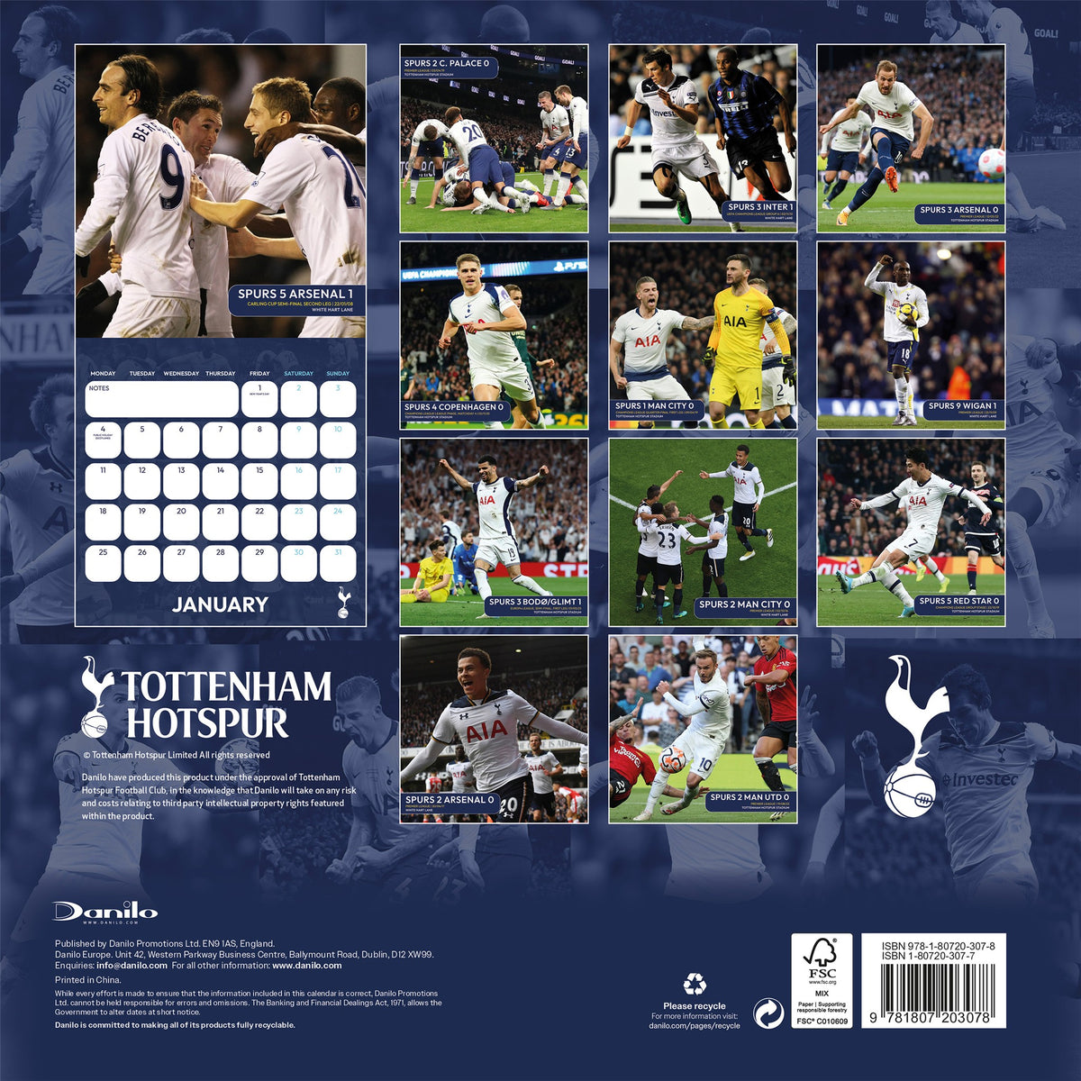 Tottenham Hotspur 2027 Wall Calendar