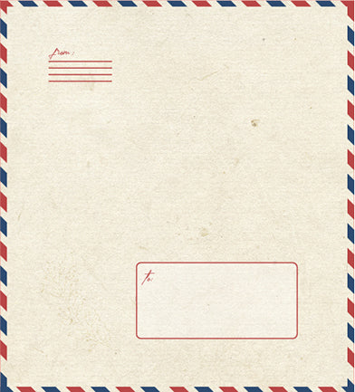 Retro Shipping Envelope Large Gift Wrap 2026 - Calendar Club Canada