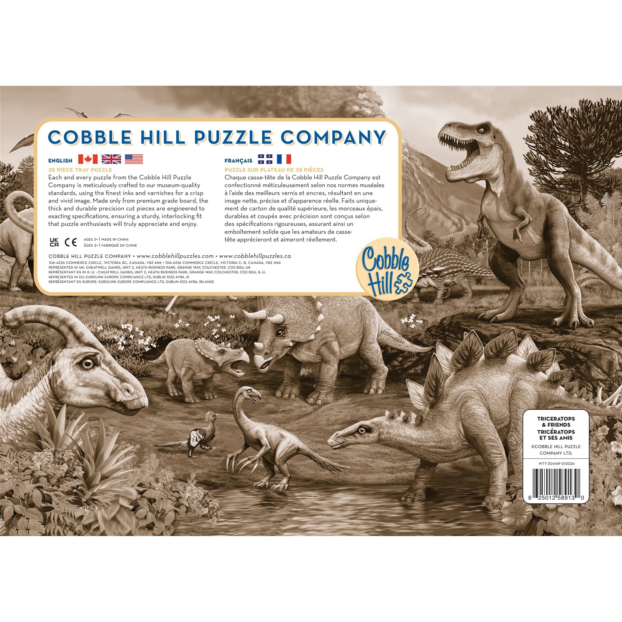 Triceratops & Friends 35 Piece Tray Puzzle