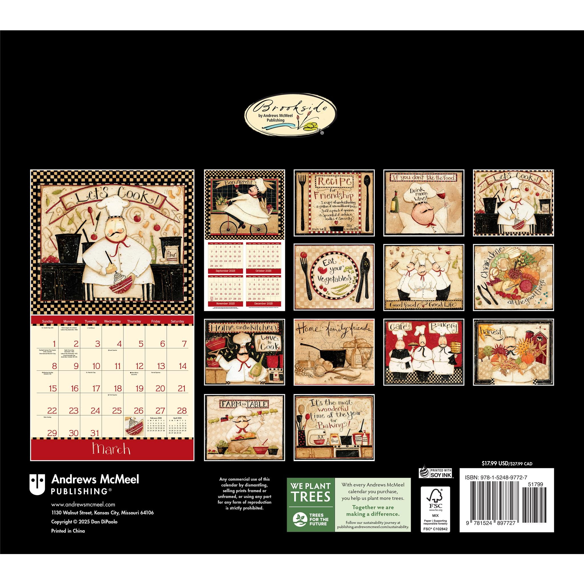 Home Is In The Kitchen Deluxe 2026 Wall Calendar
