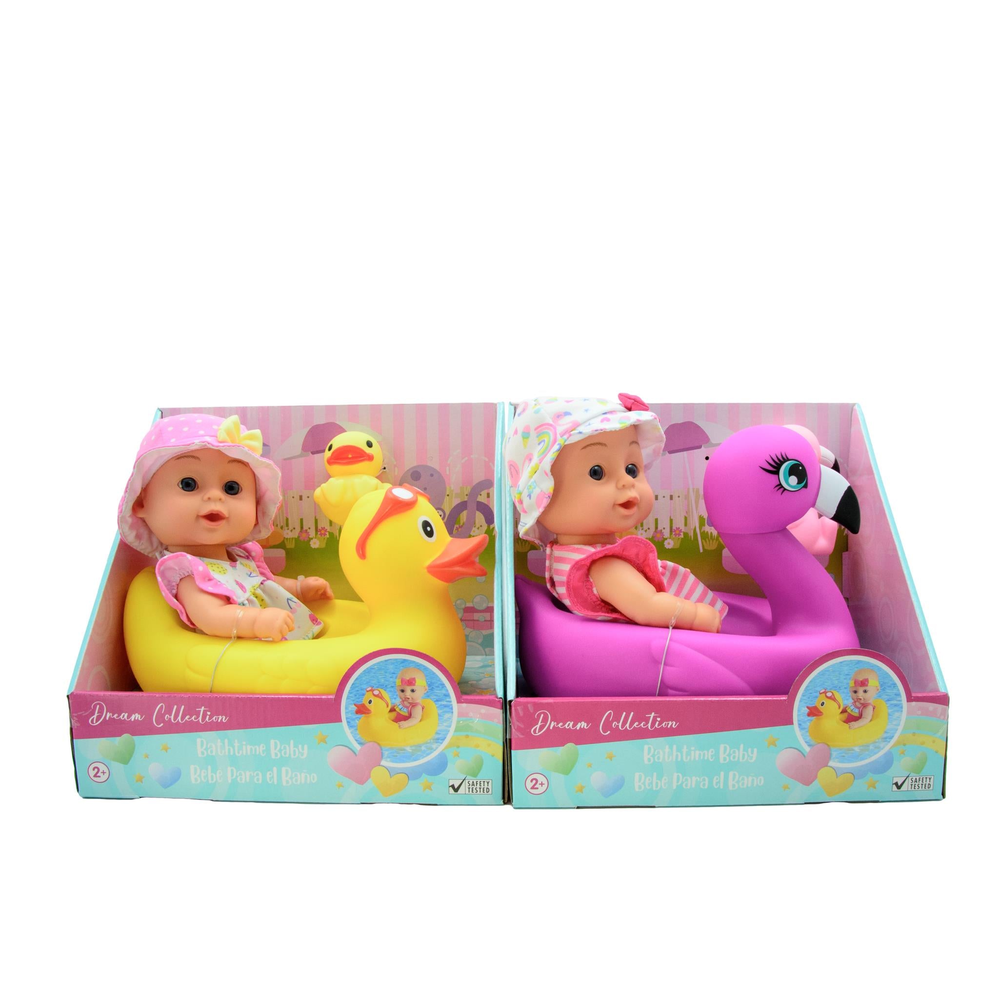 Bath Time 10in Baby Doll with Assorted Floaties
