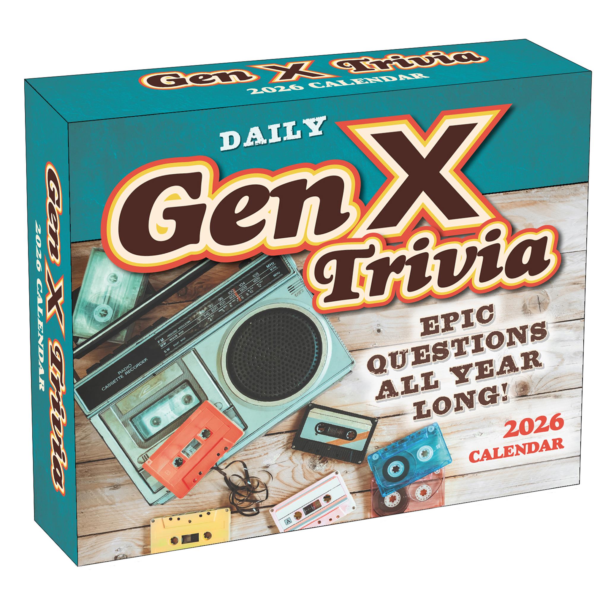 Daily Gen X Trivia 2026 Box Calendar packaging