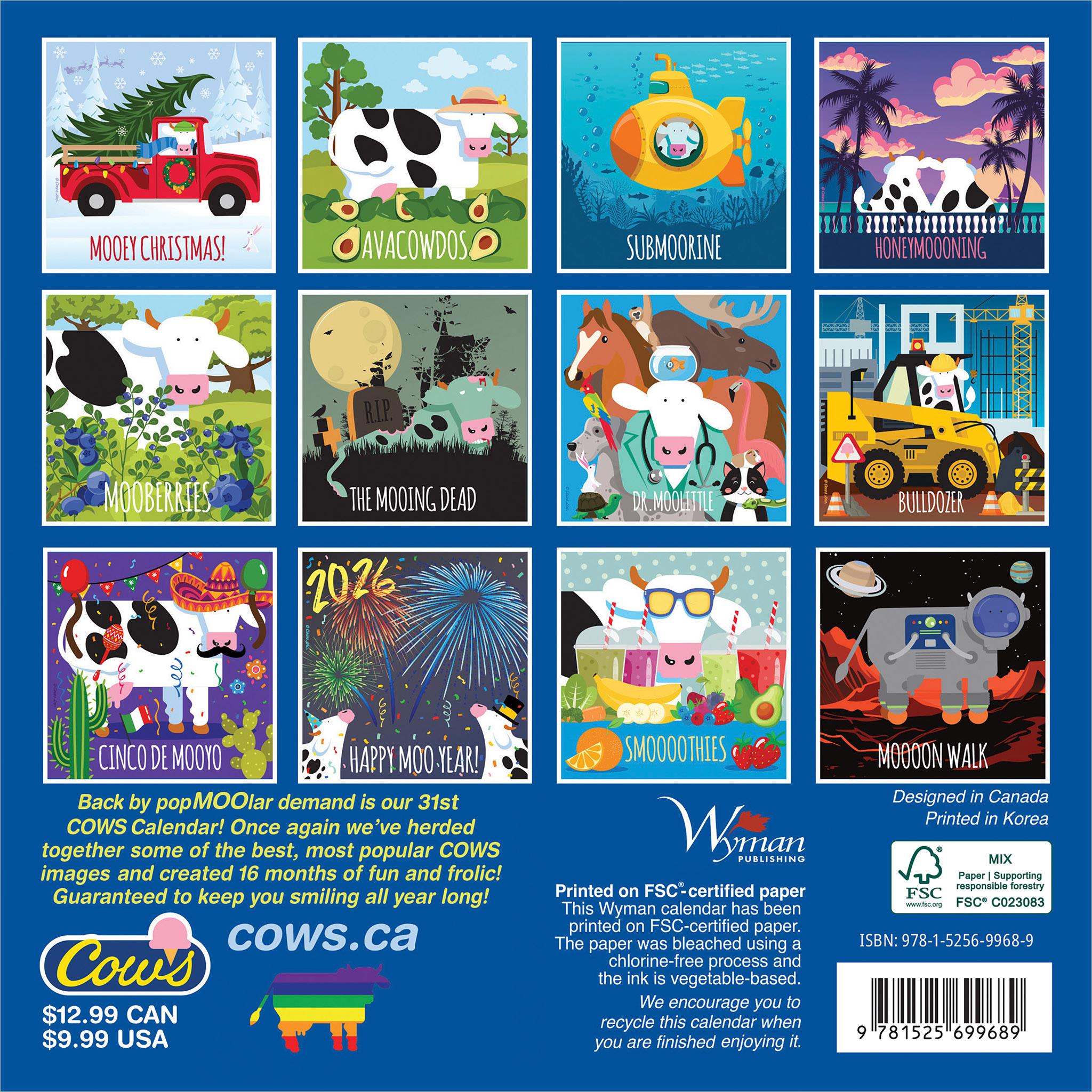 Cows Creamery 2026 Mini Calendar