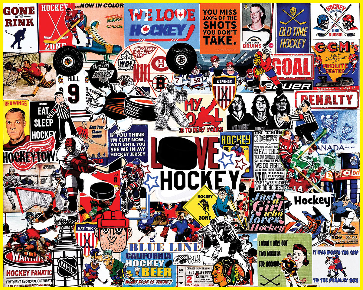 I Love Hockey 1000 Piece Puzzle - Online Only