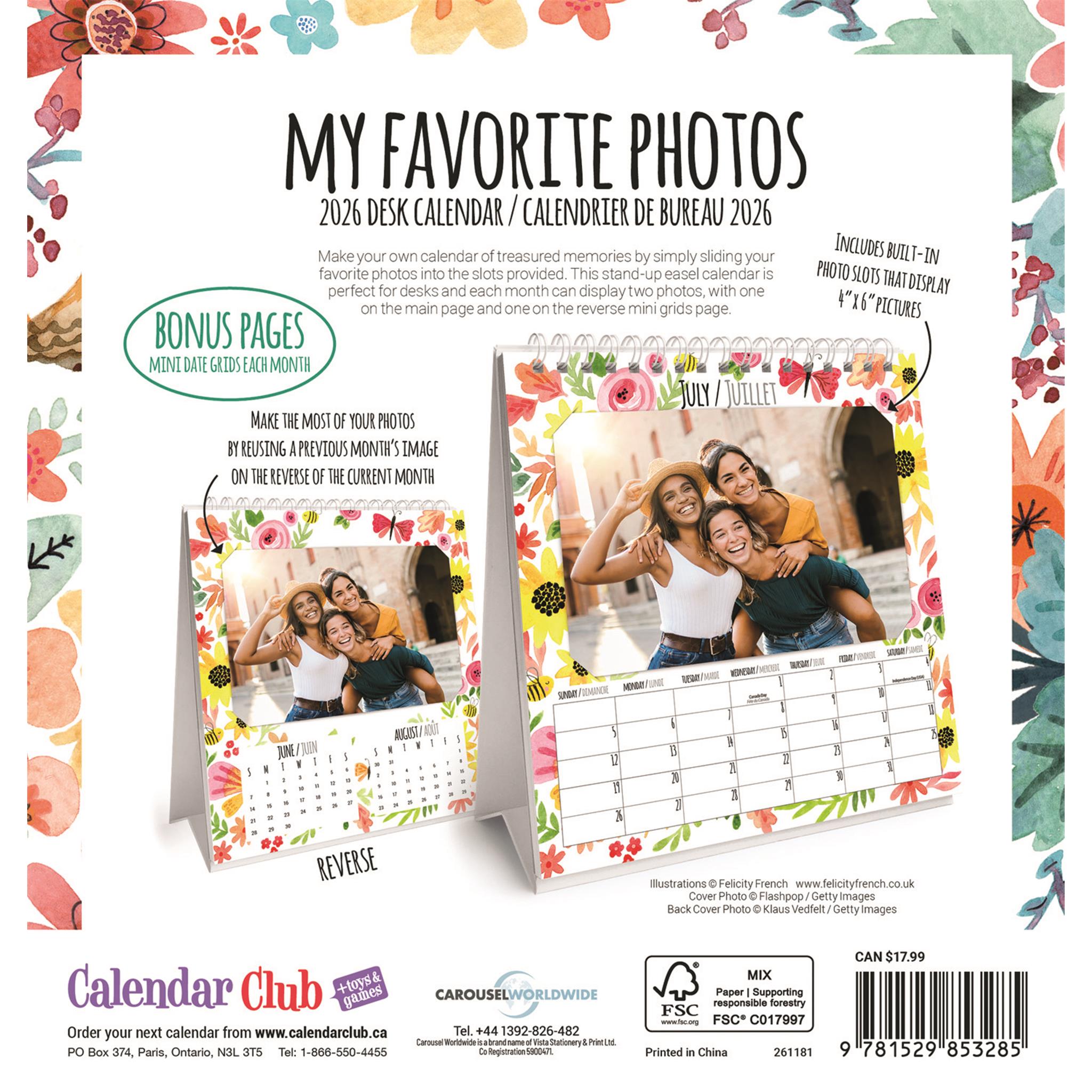 My Favorite Photos 2026 Easel Calendar