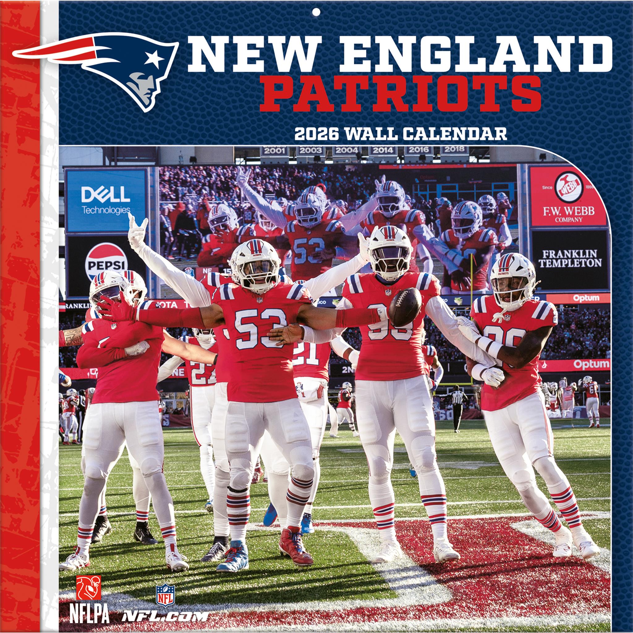 NFL New England Patriots 2026 Wall Calendar