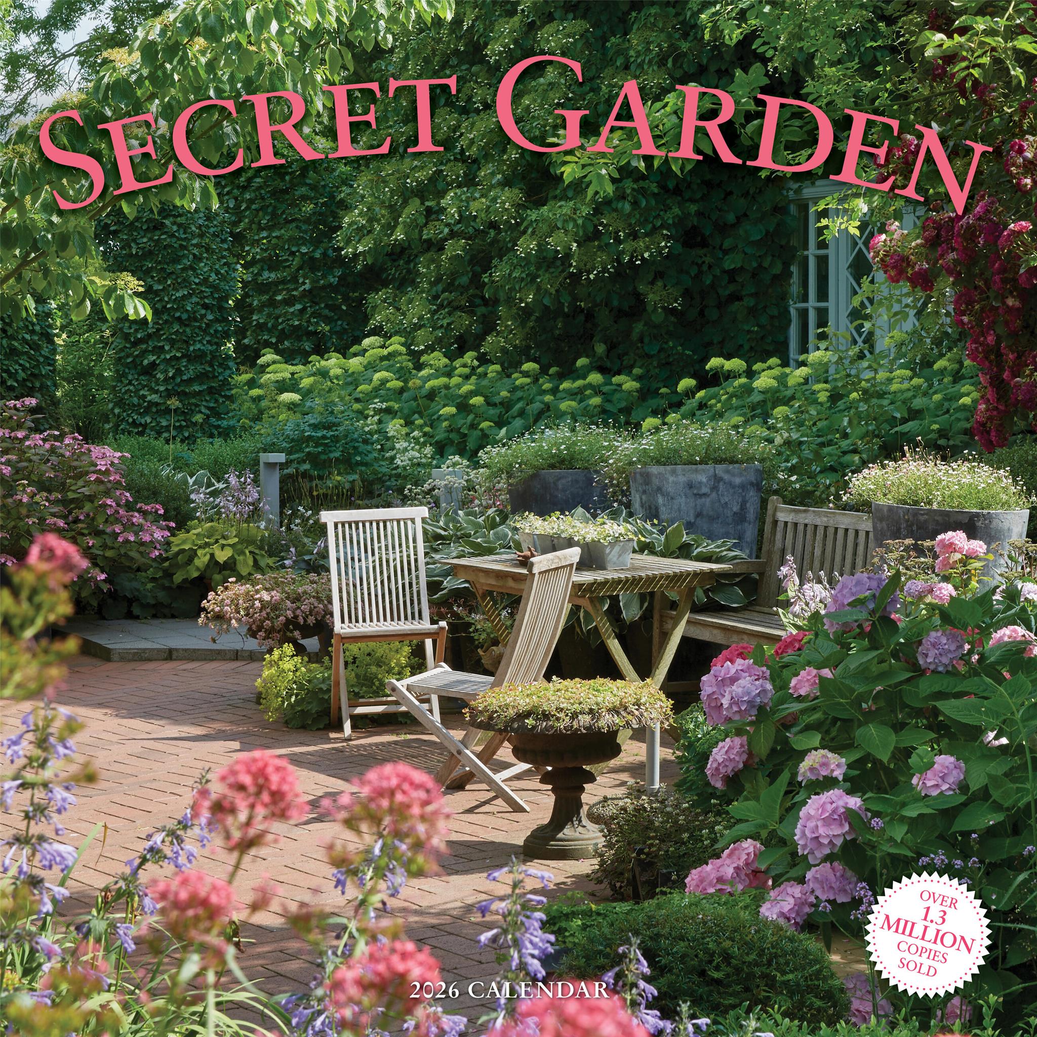 Secret Garden 2026 Wall Calendar