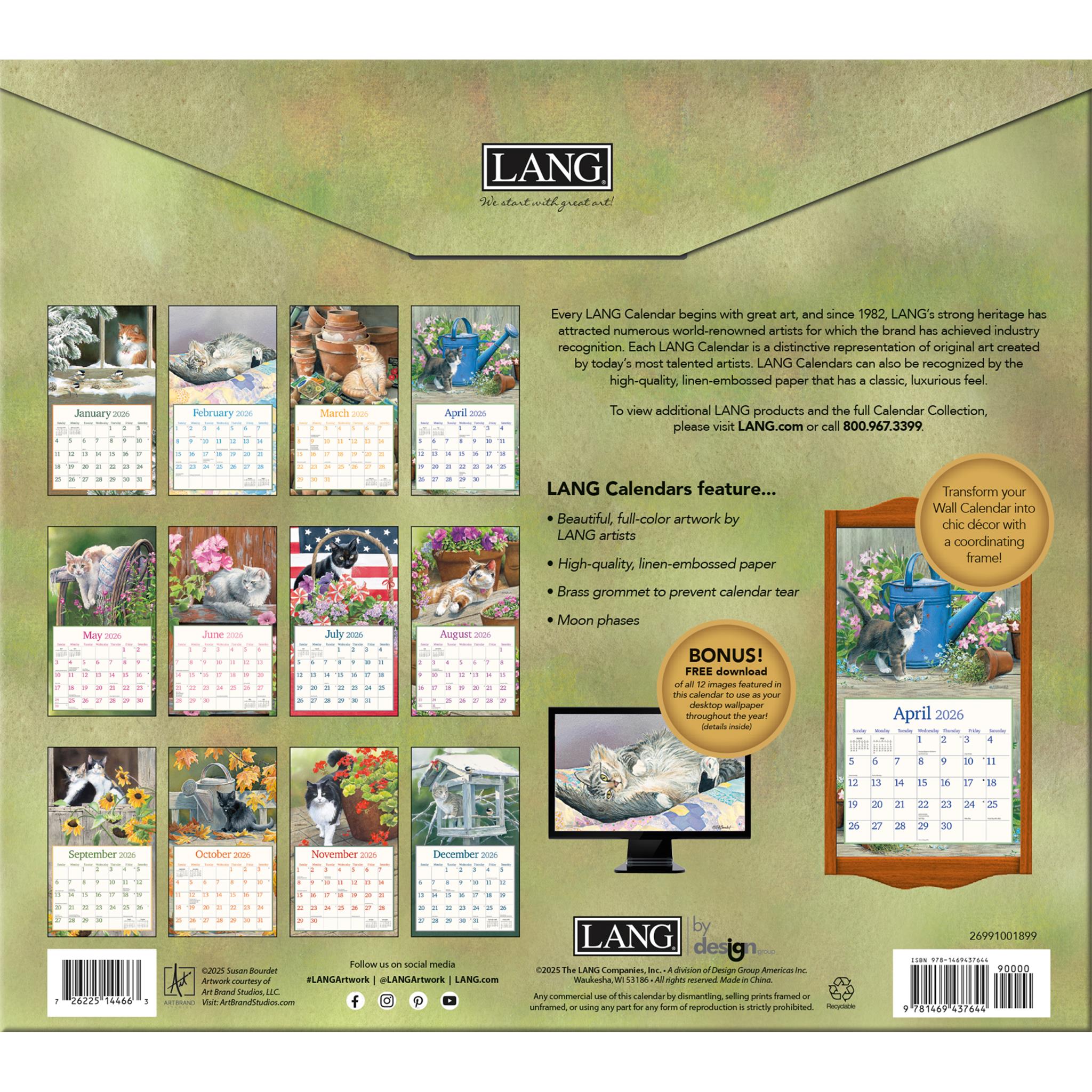 Cats In The Country 2026 Deluxe Wall Calendar