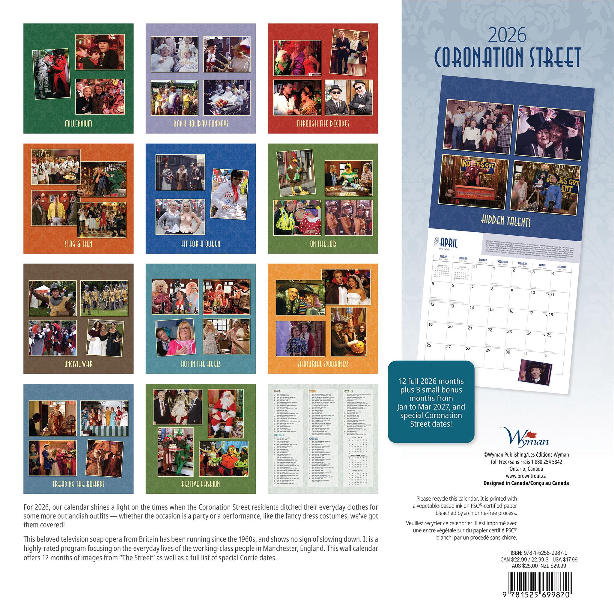Coronation Street 2026 Wall Calendar
