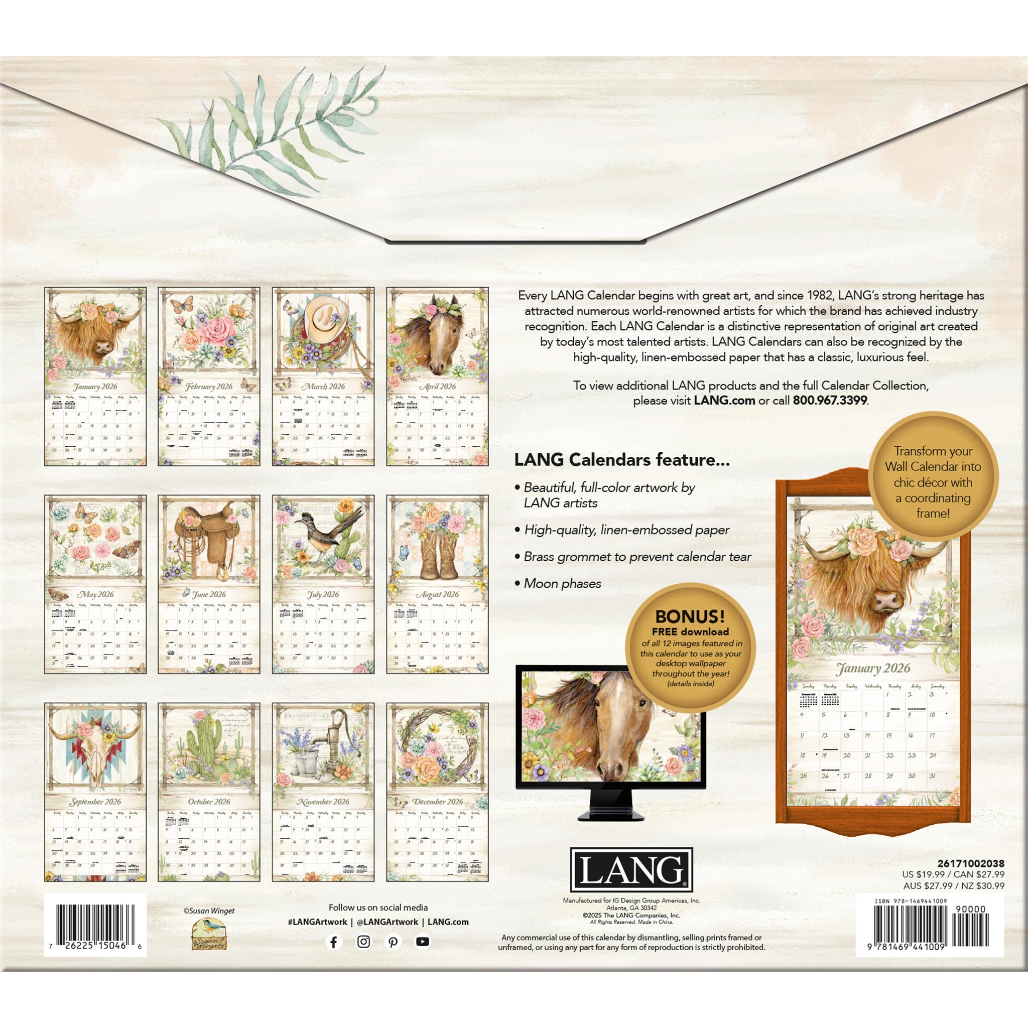Rosewood Ranch 2026 Special Edition Wall Calendar with Print