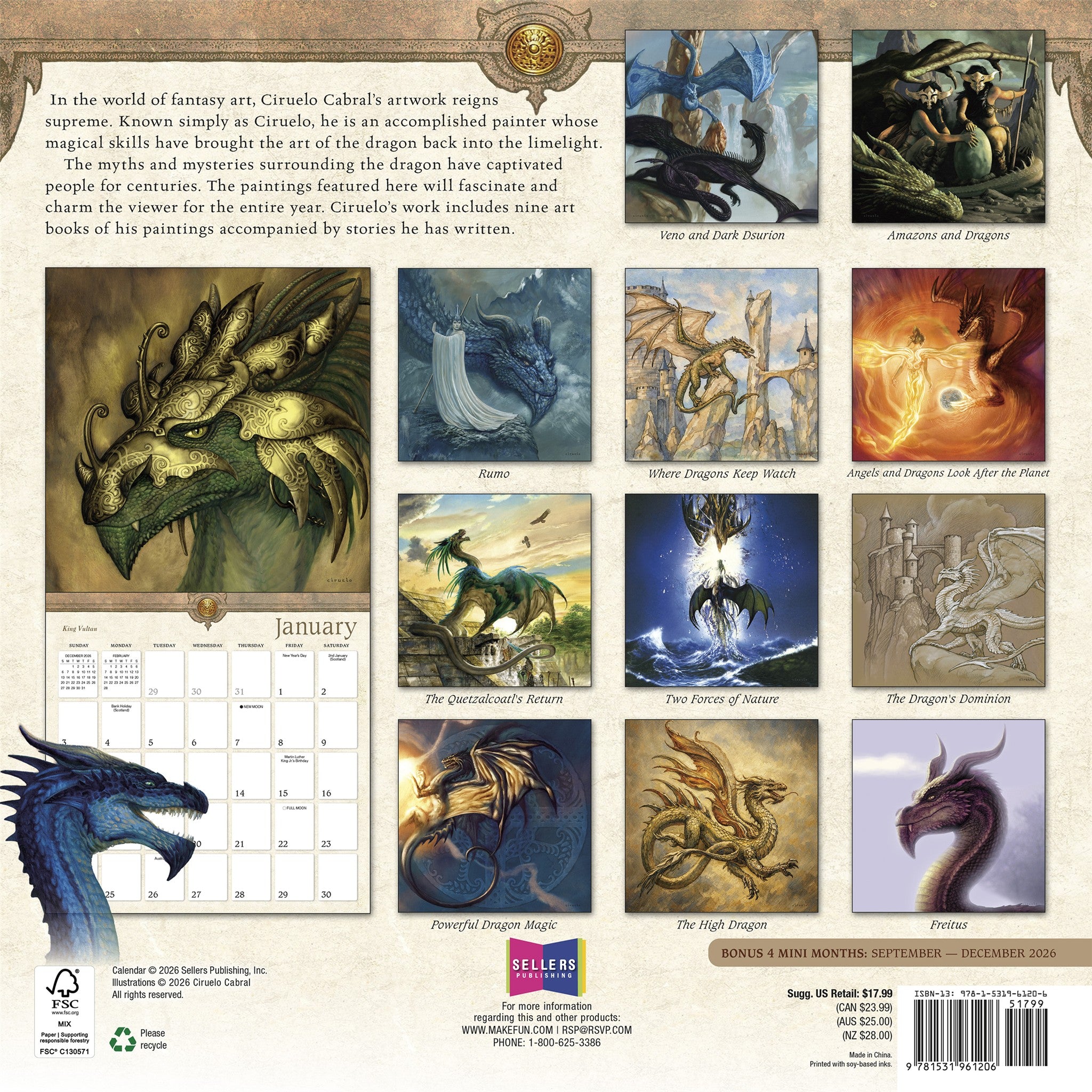 Dragons 2027 Wall Calendar - Online Only